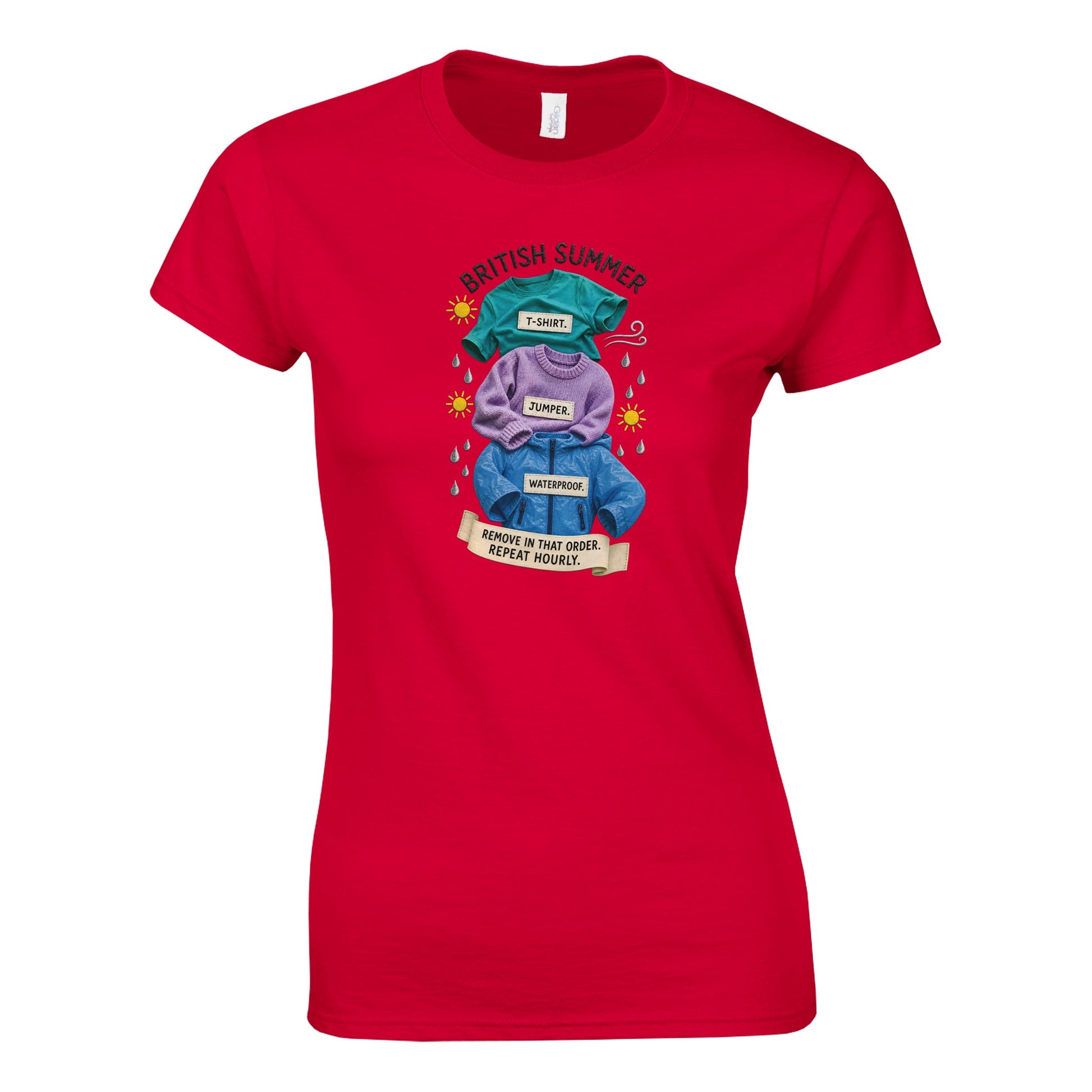 British Summer: Repeat Layers Hourly Women's T-shirt — product view 8