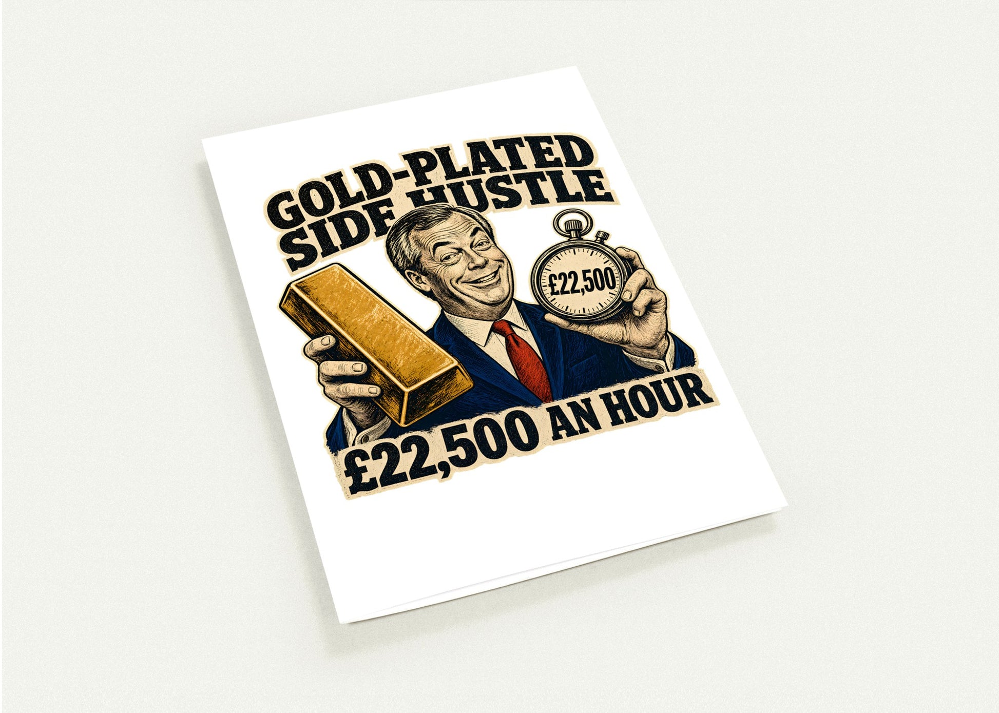 Gold-Plated Side Hustle £22,500 an Hour Greeting Card Pack — product view 4