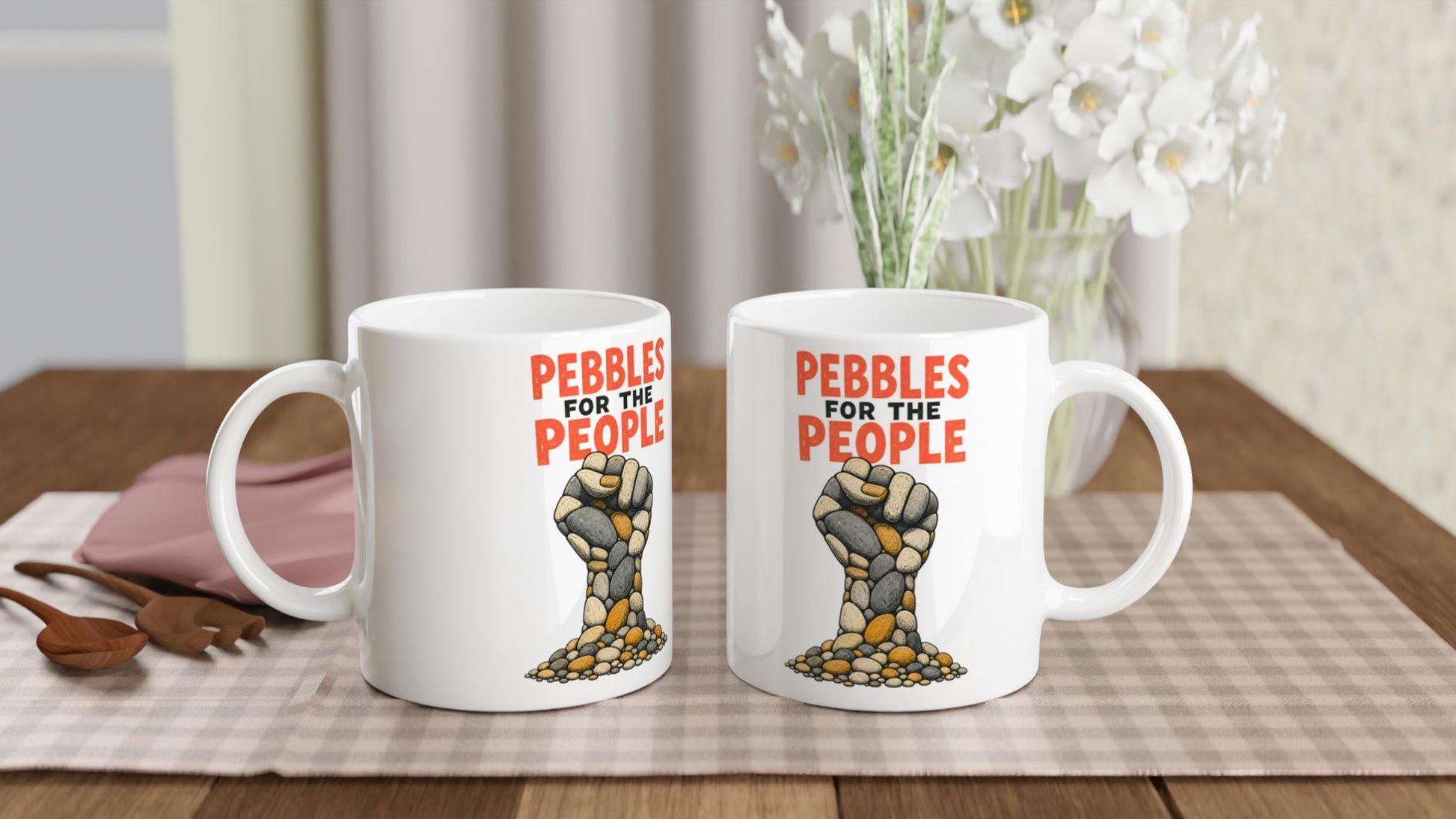 Pebbles for the People Graphic Mug — product view 4