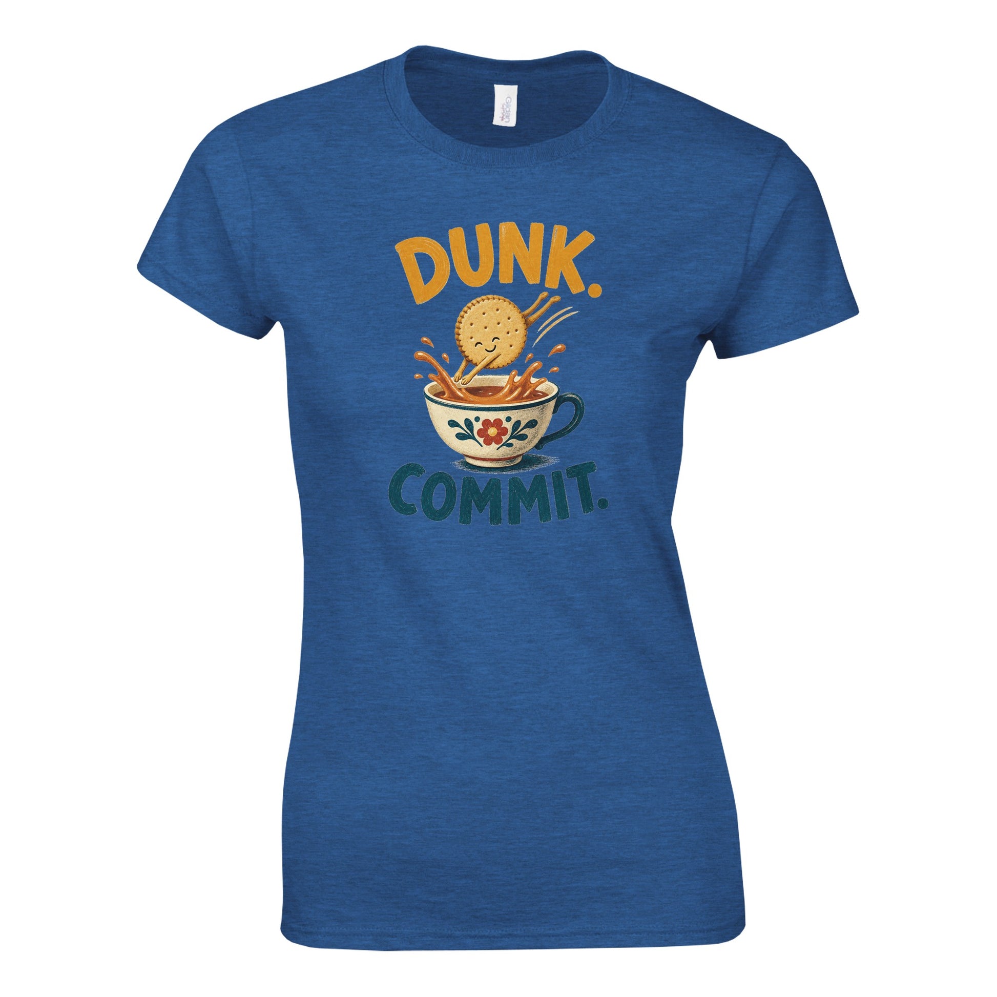 Dunk. Commit. Tea Biscuit Graphic Women's T-shirt — product view 5