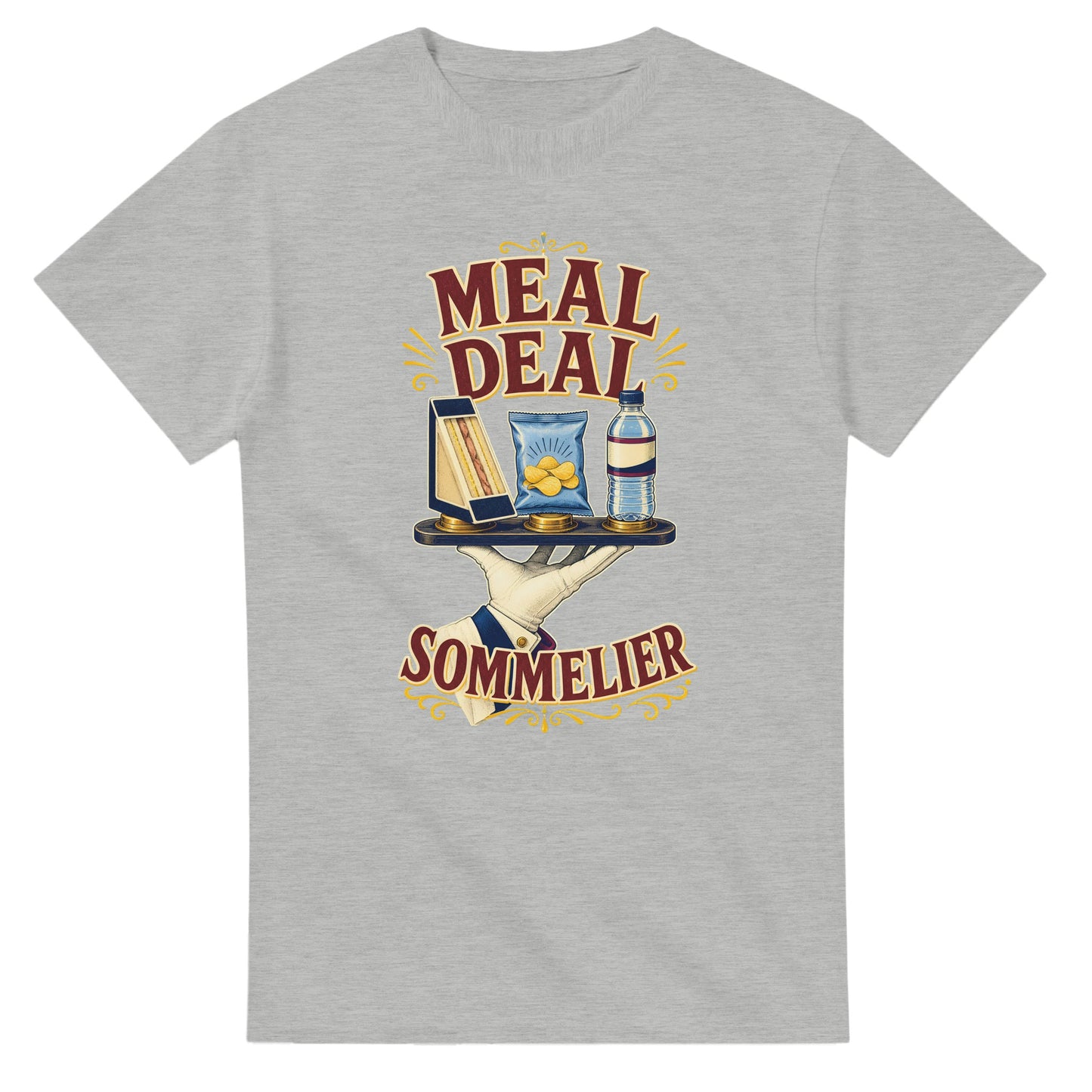 Meal Deal Sommelier British Lunch Design T-shirt — product view 6