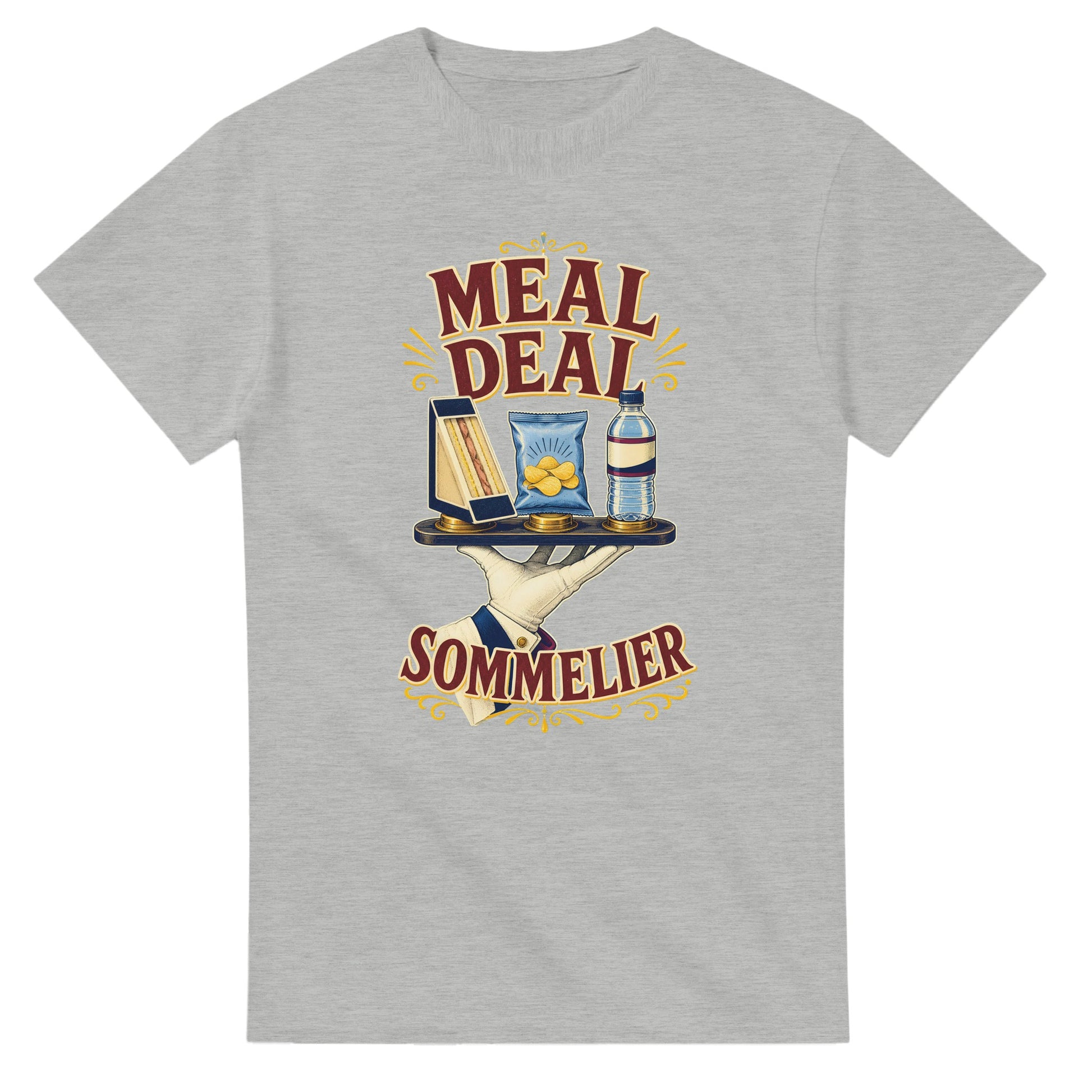 Meal Deal Sommelier British Lunch Design T-shirt — product view 6