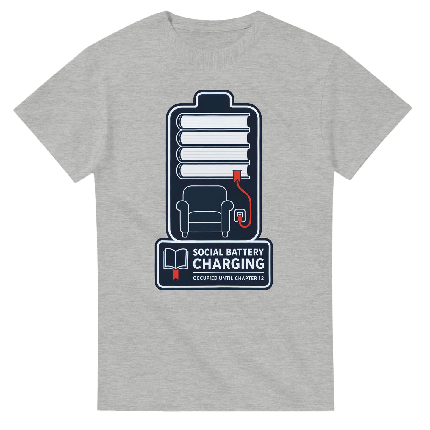 Social Battery Charging T-shirt — product view 6