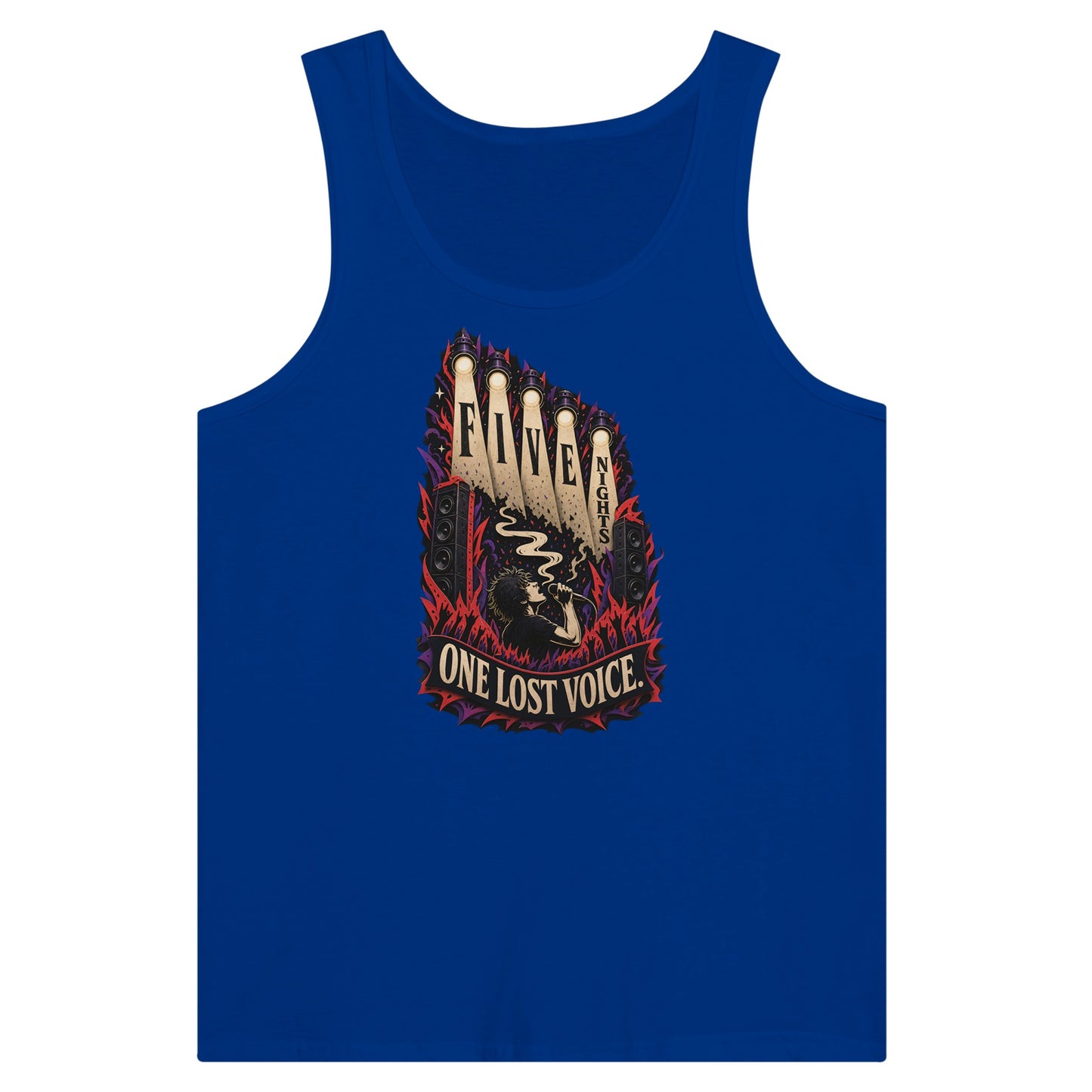 Five Nights, One Lost Voice Premium Unisex Tank Top — product view 3