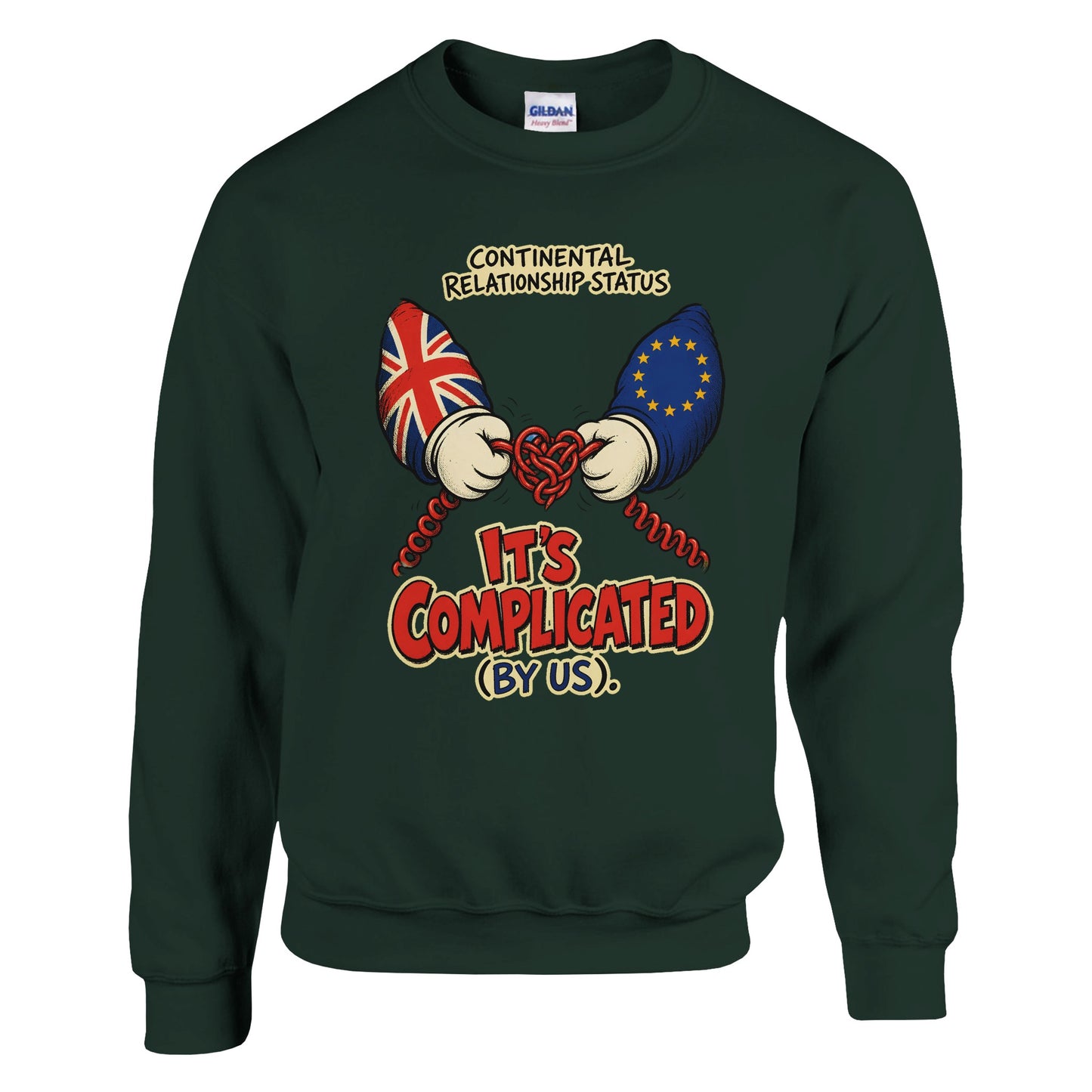 It's Complicated (By Us) UK–EU 1990s Cartoon Sweatshirt — product view 4