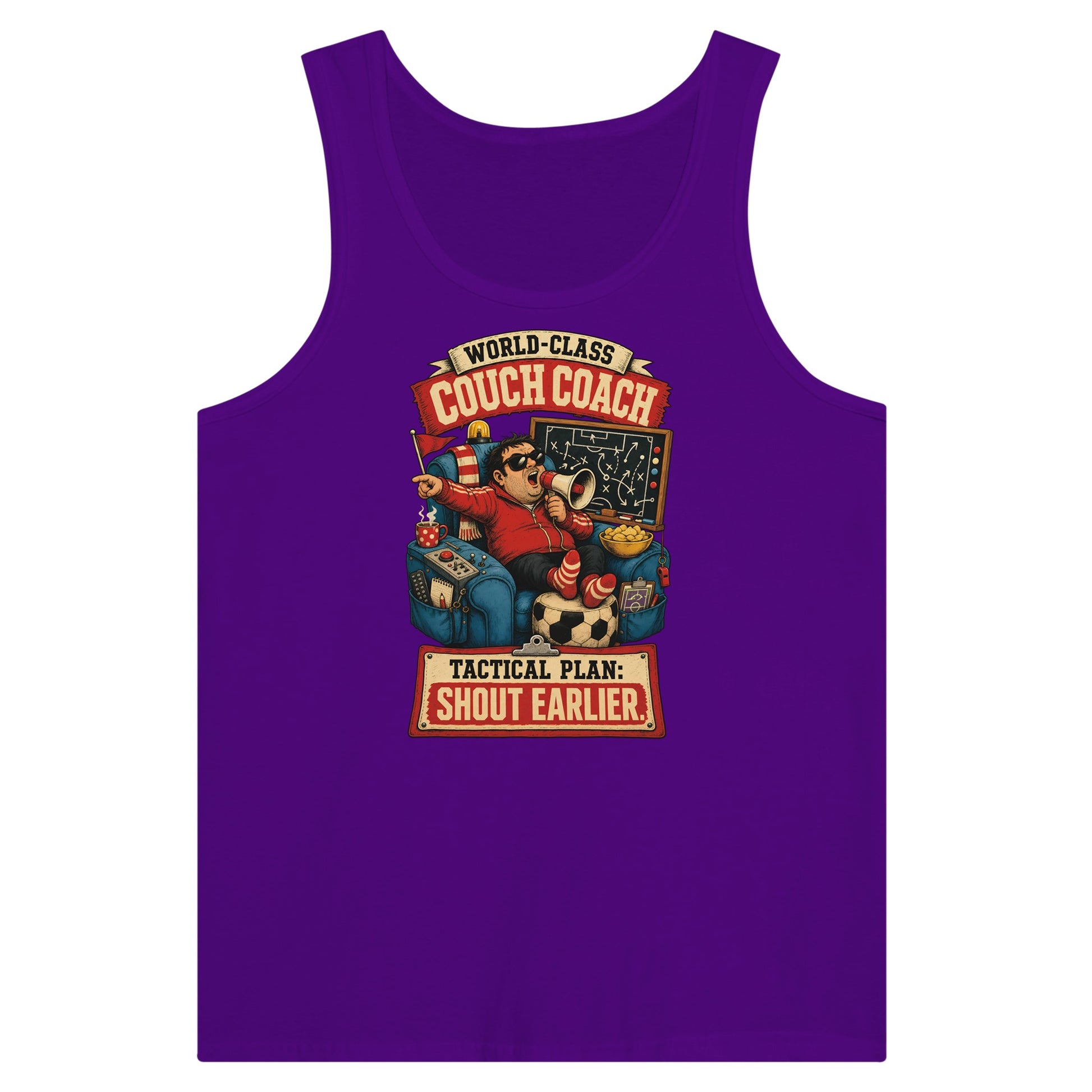 World-Class Couch Coach Premium Unisex Tank Top — product view 6