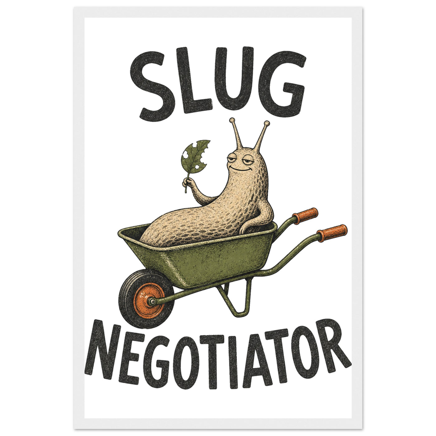 Slug Negotiator Garden Graphic Framed Wall Art