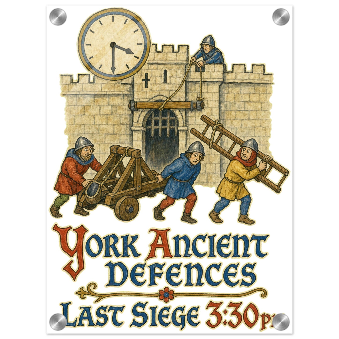 York Ancient Defences – Last Siege 3:30pm Acrylic Print — product view 1