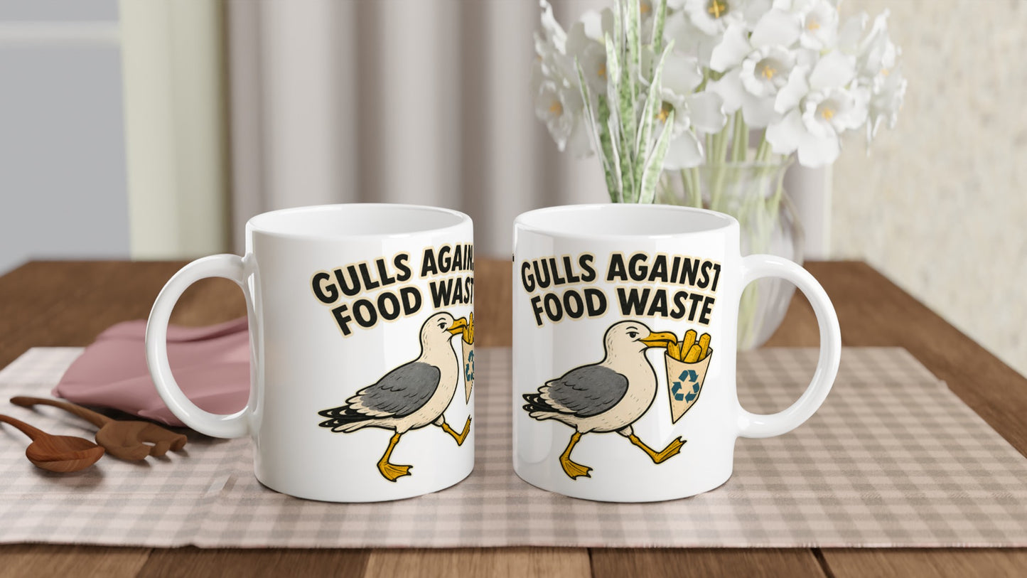Gulls Against Food Waste Graphic Mug — product view 4