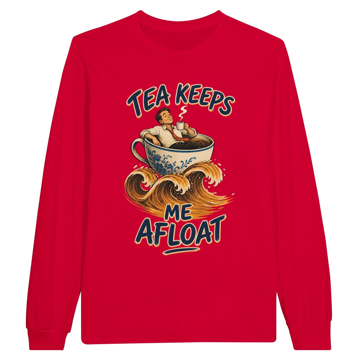 Tea Keeps Me Afloat Long-Sleeve T-shirt — product view 9