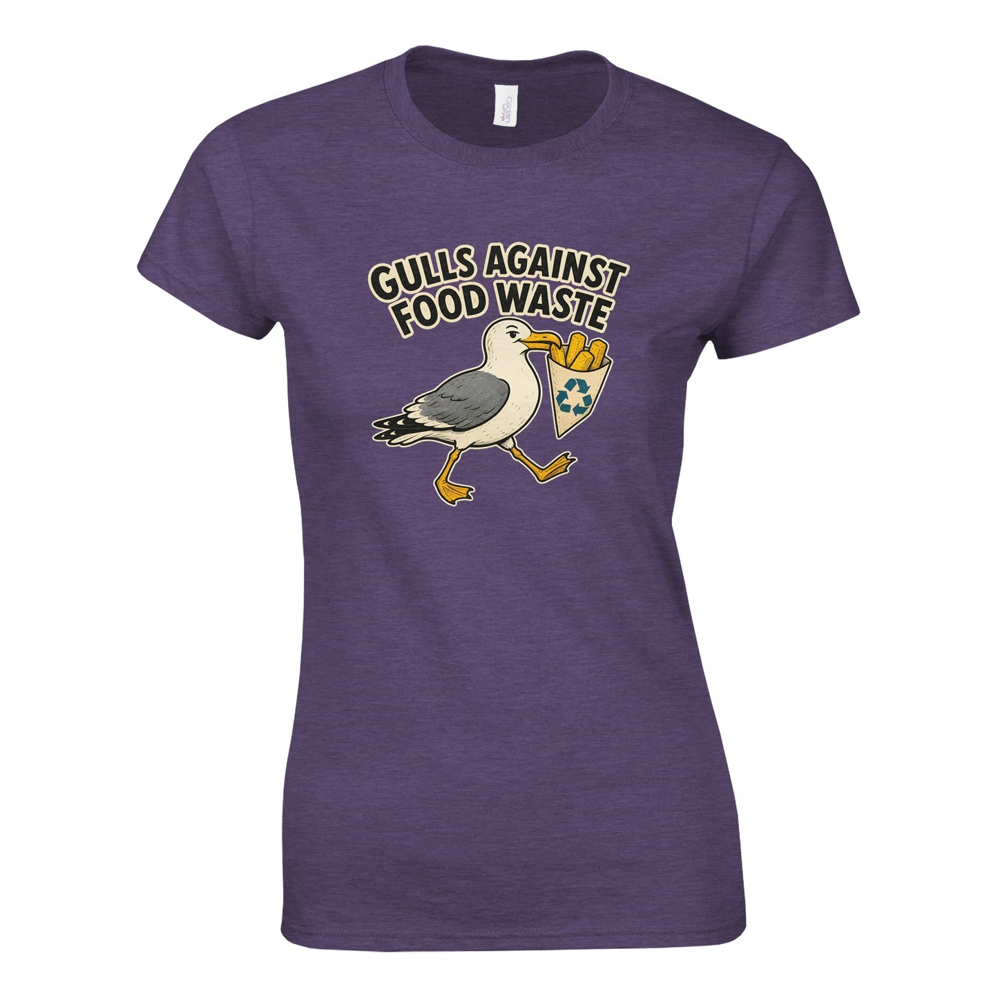 Gulls Against Food Waste Graphic Women's T-shirt — product view 2
