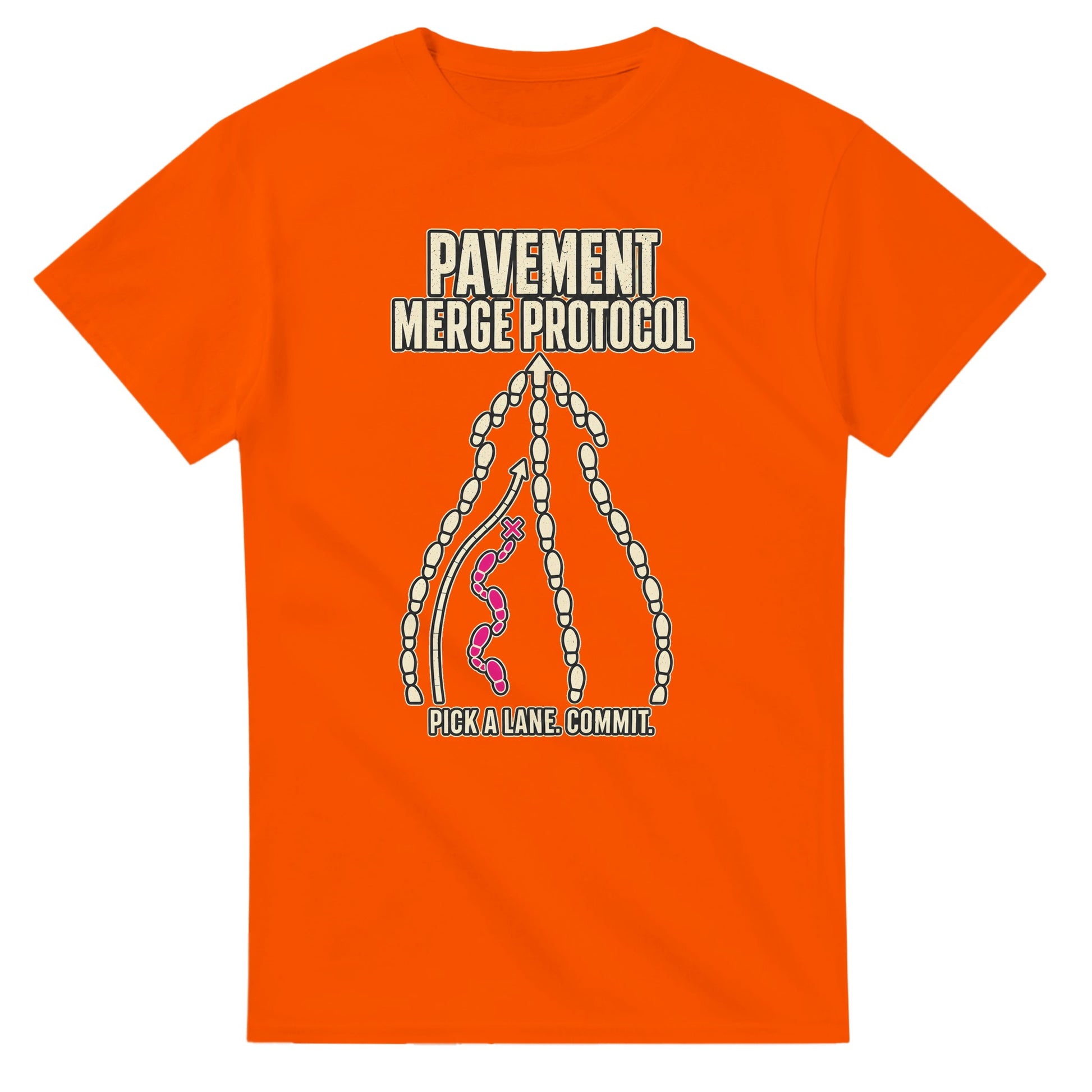 Pavement Merge Protocol — Pick a Lane T-shirt — product view 7