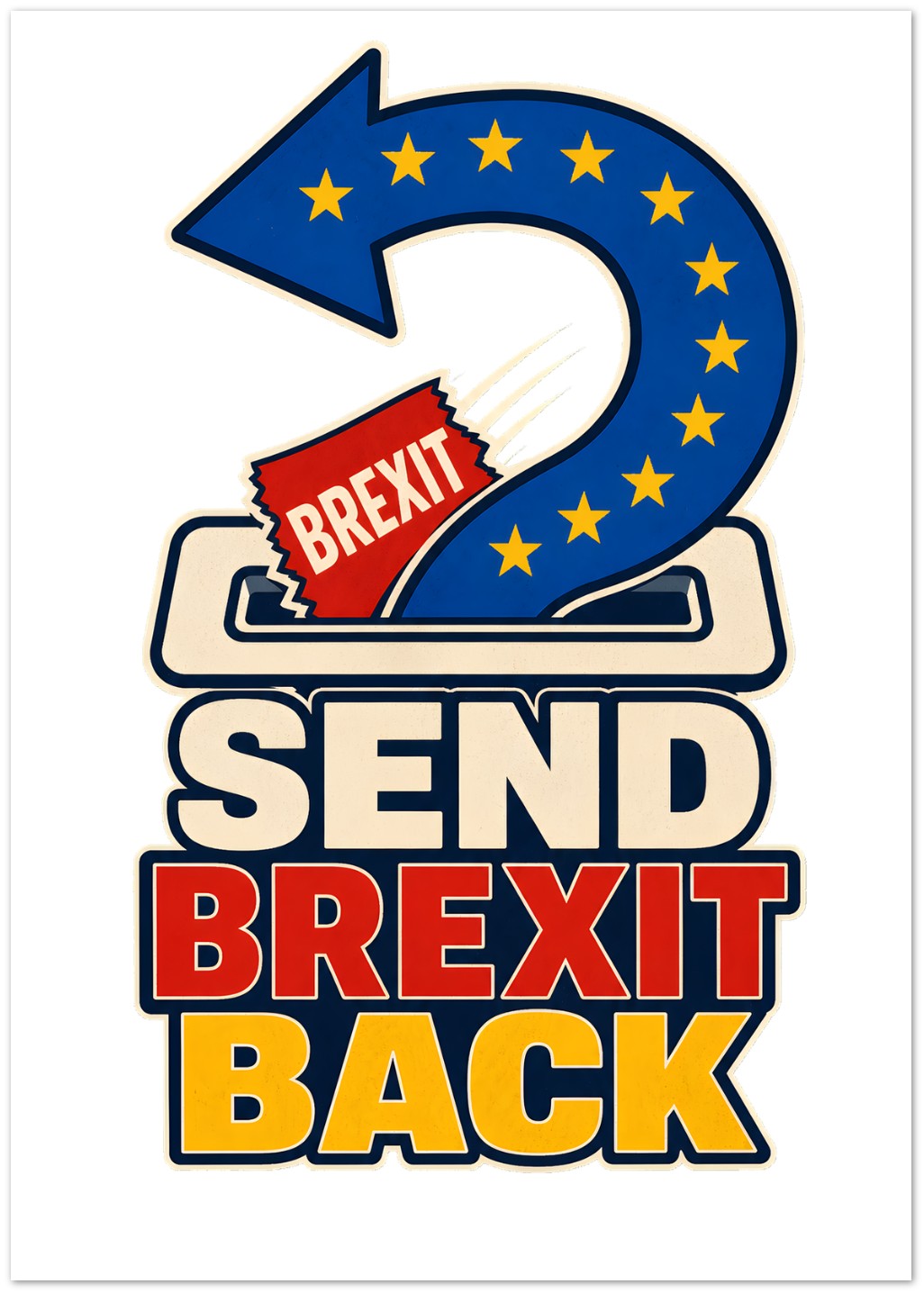 Send Brexit Back Pro-EU Graphic Greeting Card Pack
