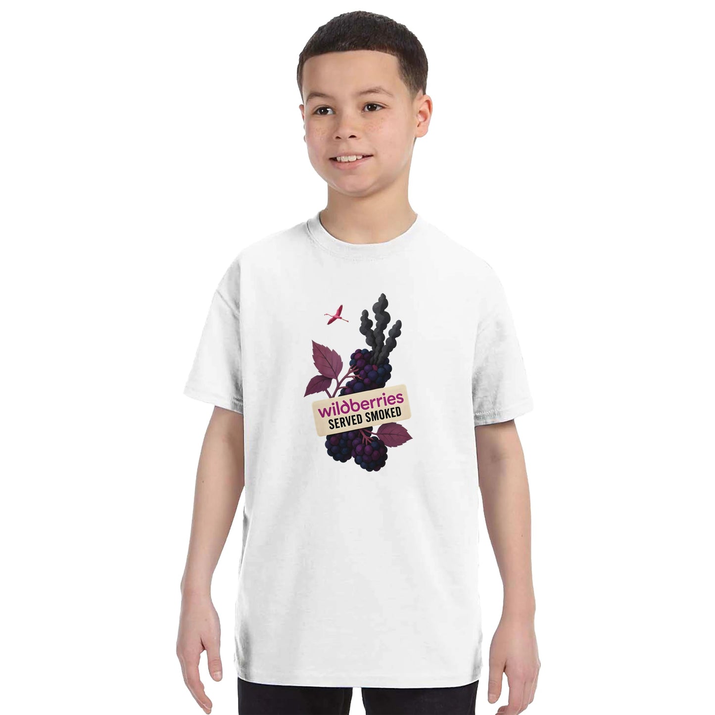 Wildberries, Served Smoked Kids' T-shirt — product view 16