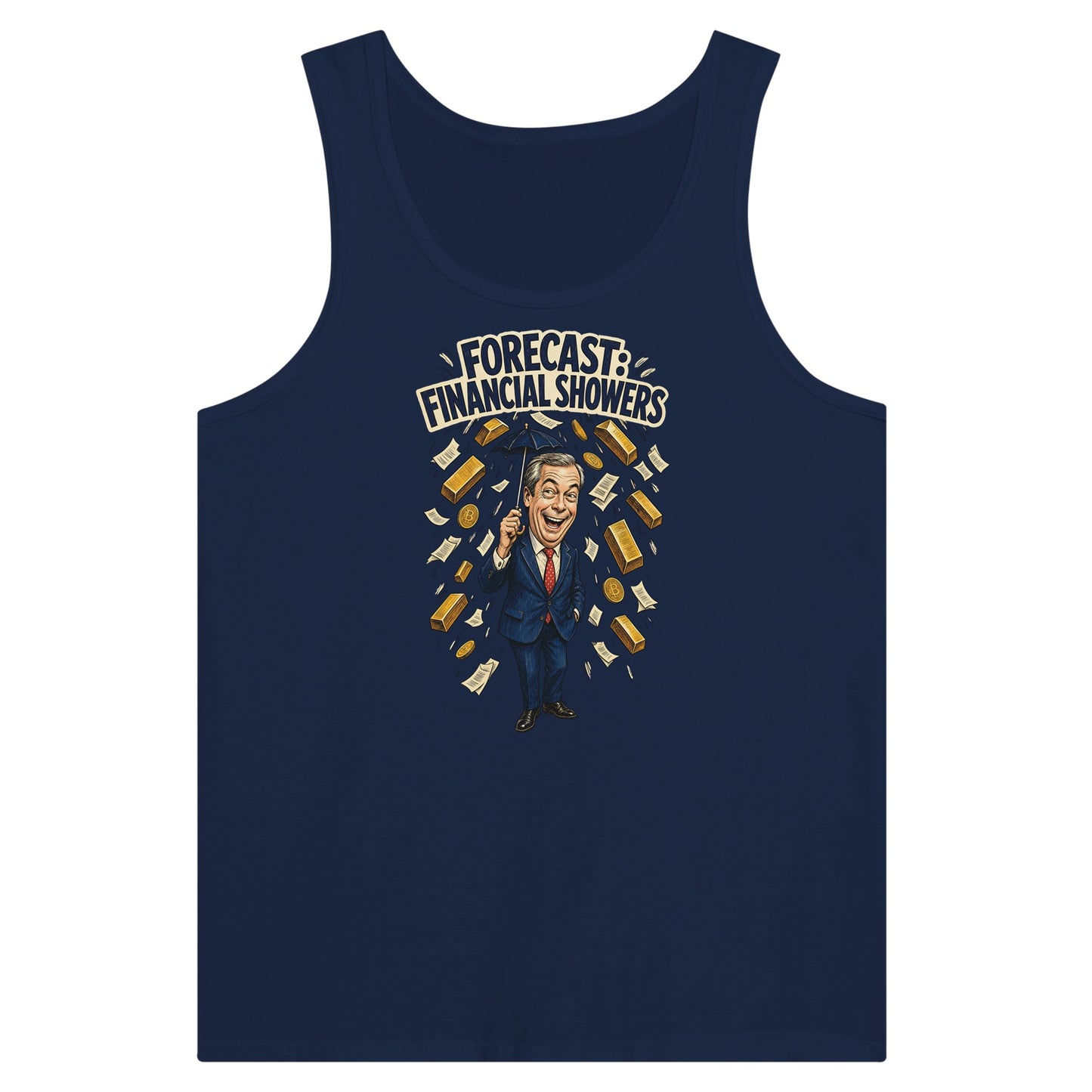 Forecast: Financial Showers Premium Unisex Tank Top — product view 9