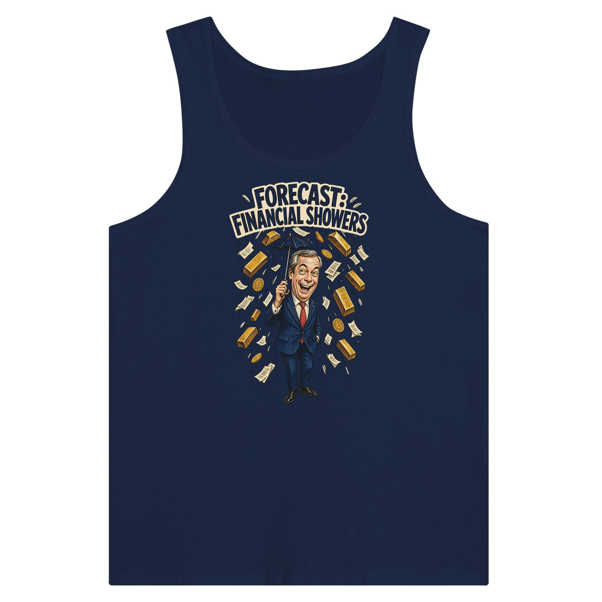 Forecast: Financial Showers Premium Unisex Tank Top — product view 9
