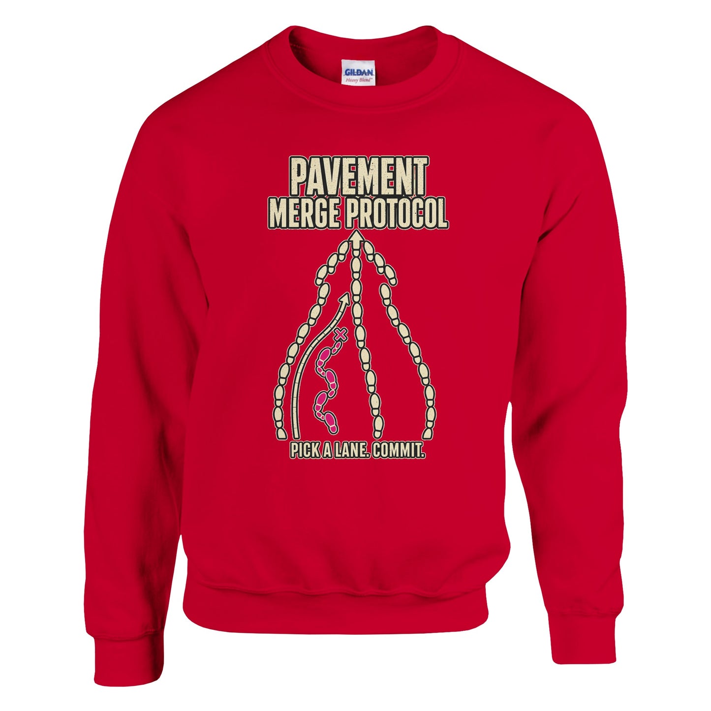 Pavement Merge Protocol — Pick a Lane Sweatshirt — product view 3