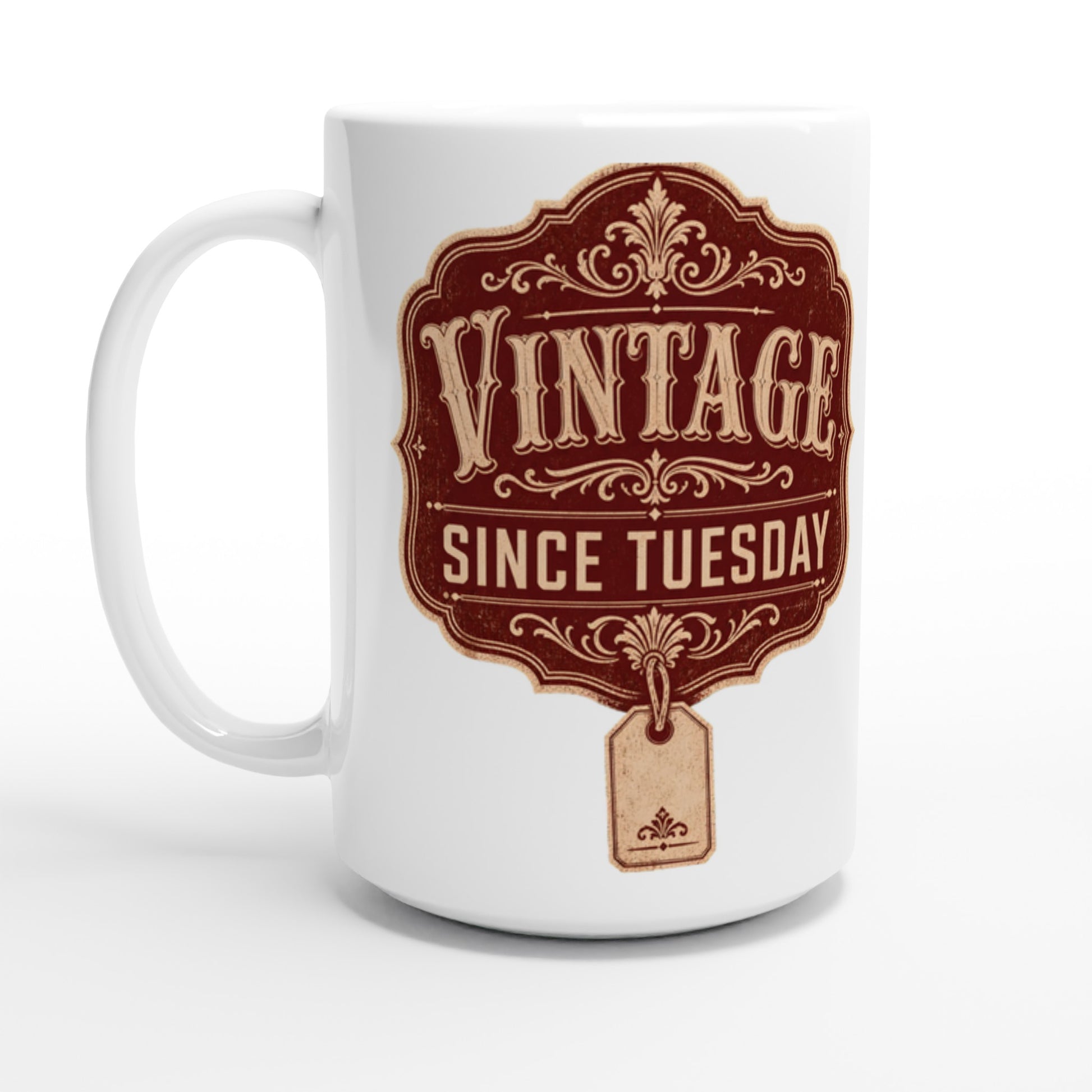 Vintage Since Tuesday Large Mug — product view 1