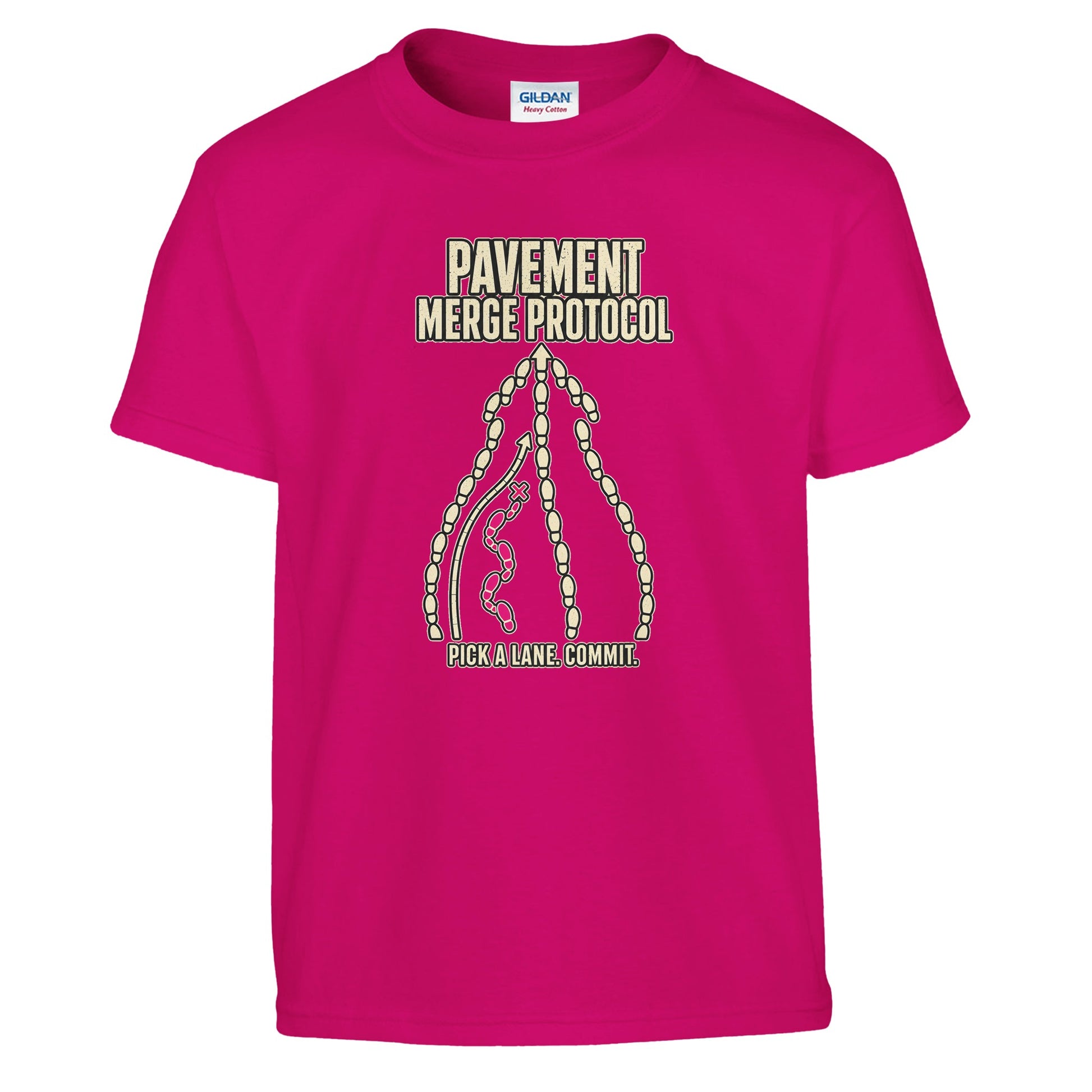 Pavement Merge Protocol — Pick a Lane Kids' T-shirt — product view 11