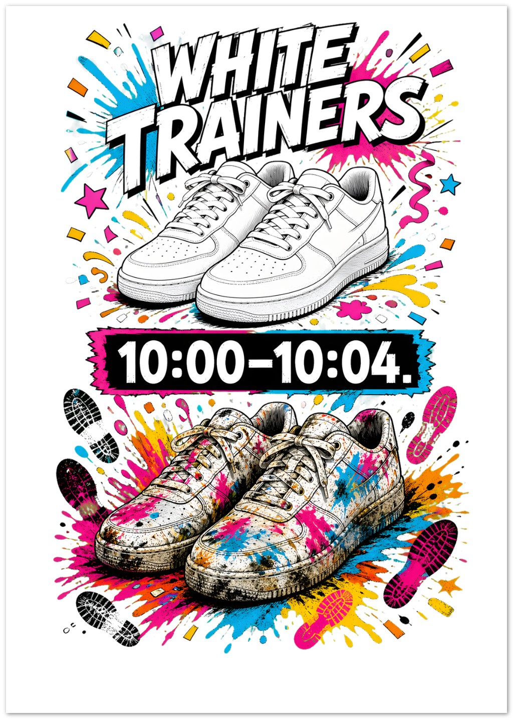 White Trainers: 10:00–10:04 Greeting Card Pack