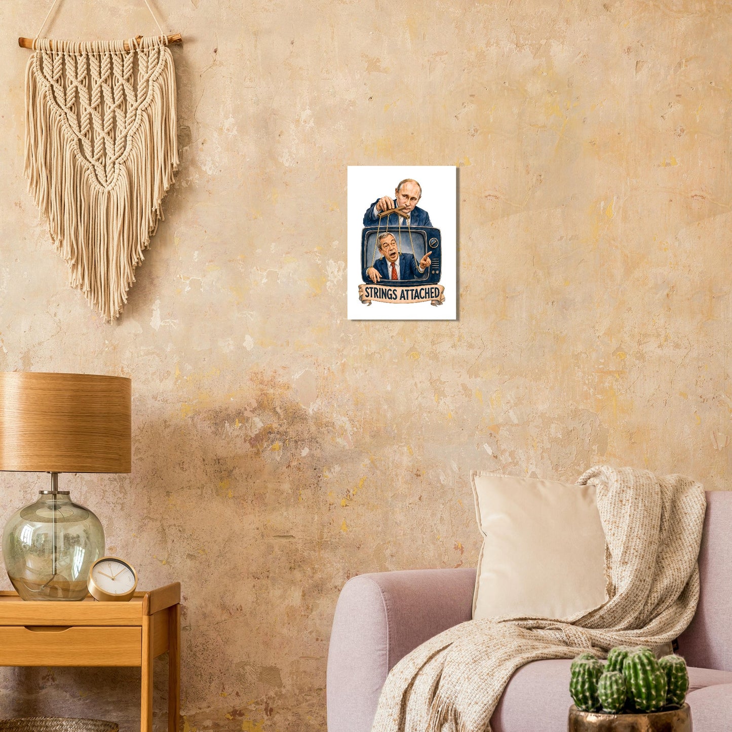 Strings Attached Political Satire Poster — product view 9