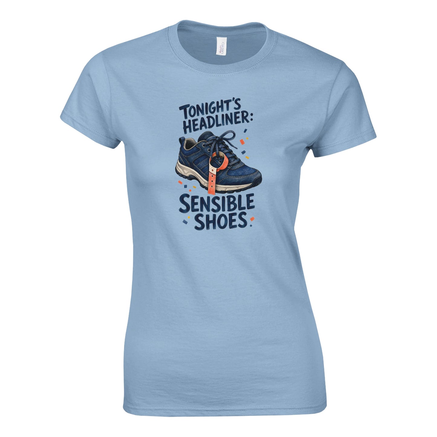 Tonight's Headliner: Sensible Shoes Concert Women's T-shirt — product view 3