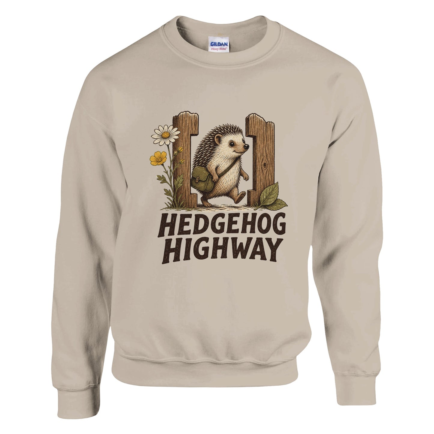 Hedgehog Highway Garden Graphic Sweatshirt — product view 2