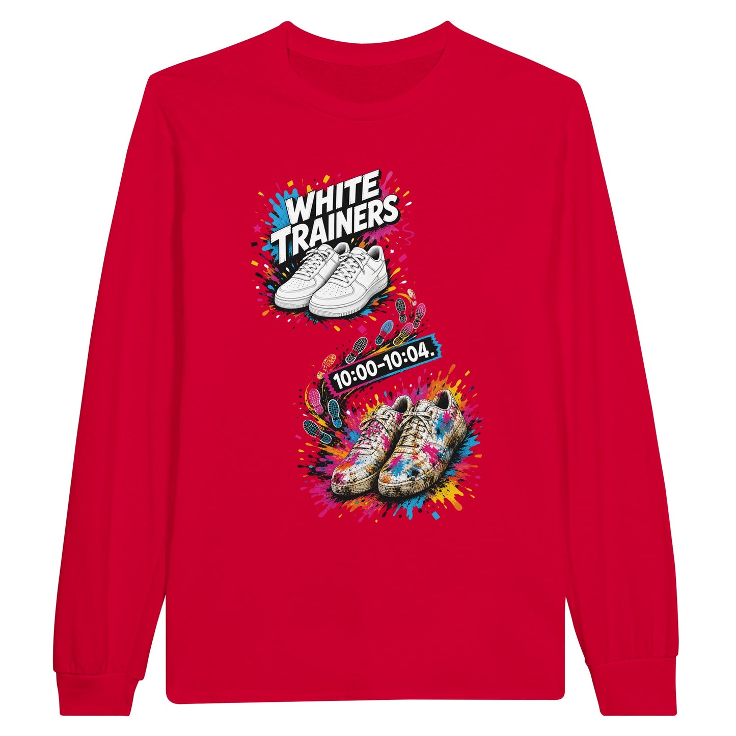 White Trainers: 10:00–10:04 Long-Sleeve T-shirt — product view 9