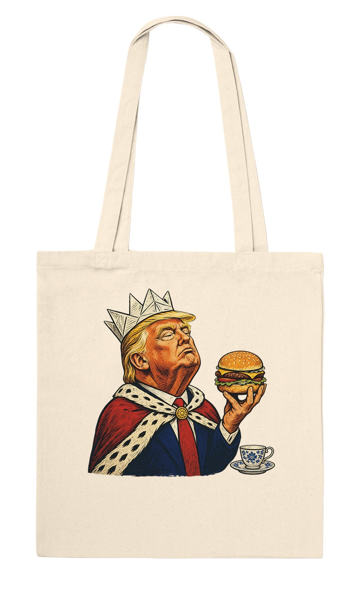 The Very Temporary Monarch — Trump Satire Tote Bag — product view 6