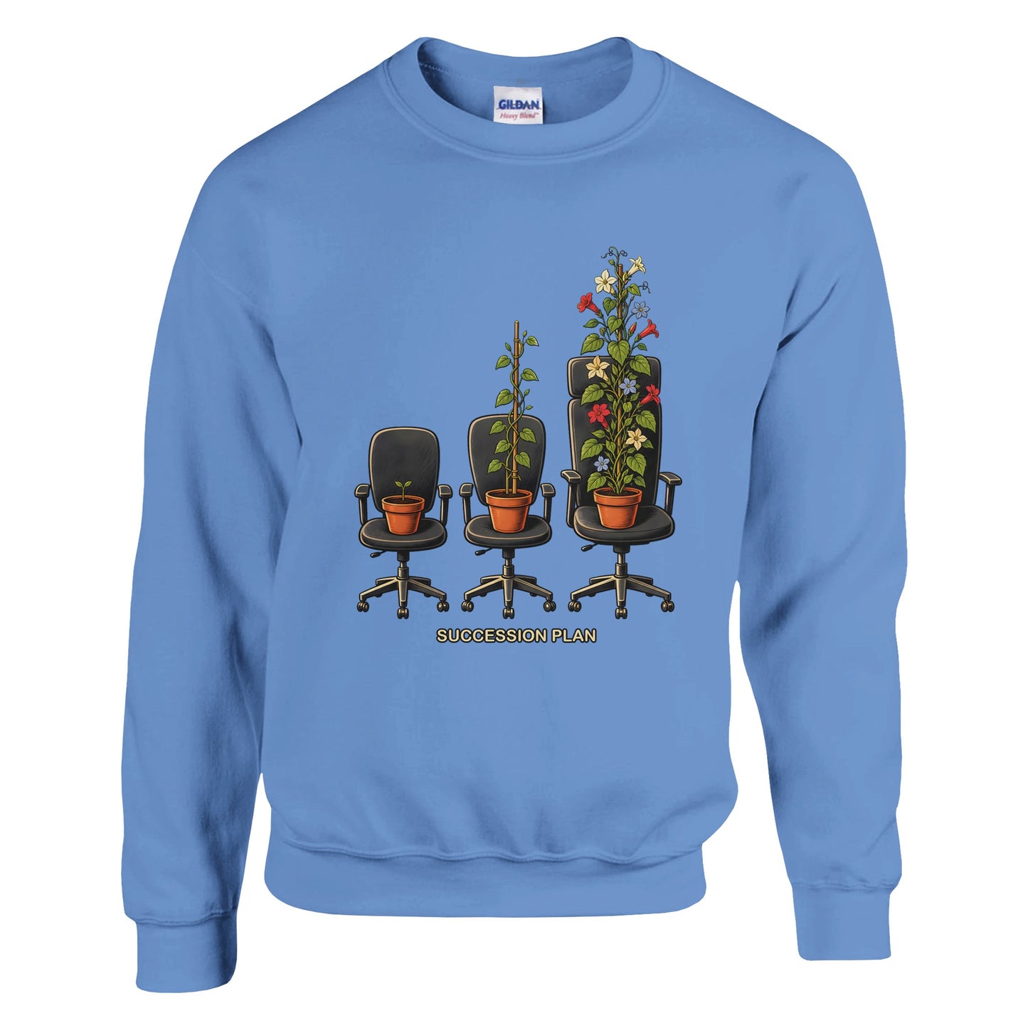 Succession Plan Office Chair Garden Graphic Sweatshirt — product view 12