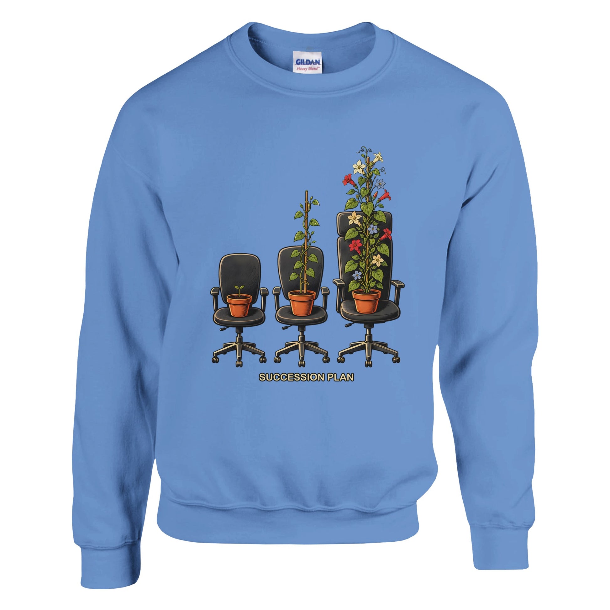 Succession Plan Office Chair Garden Graphic Sweatshirt — product view 12