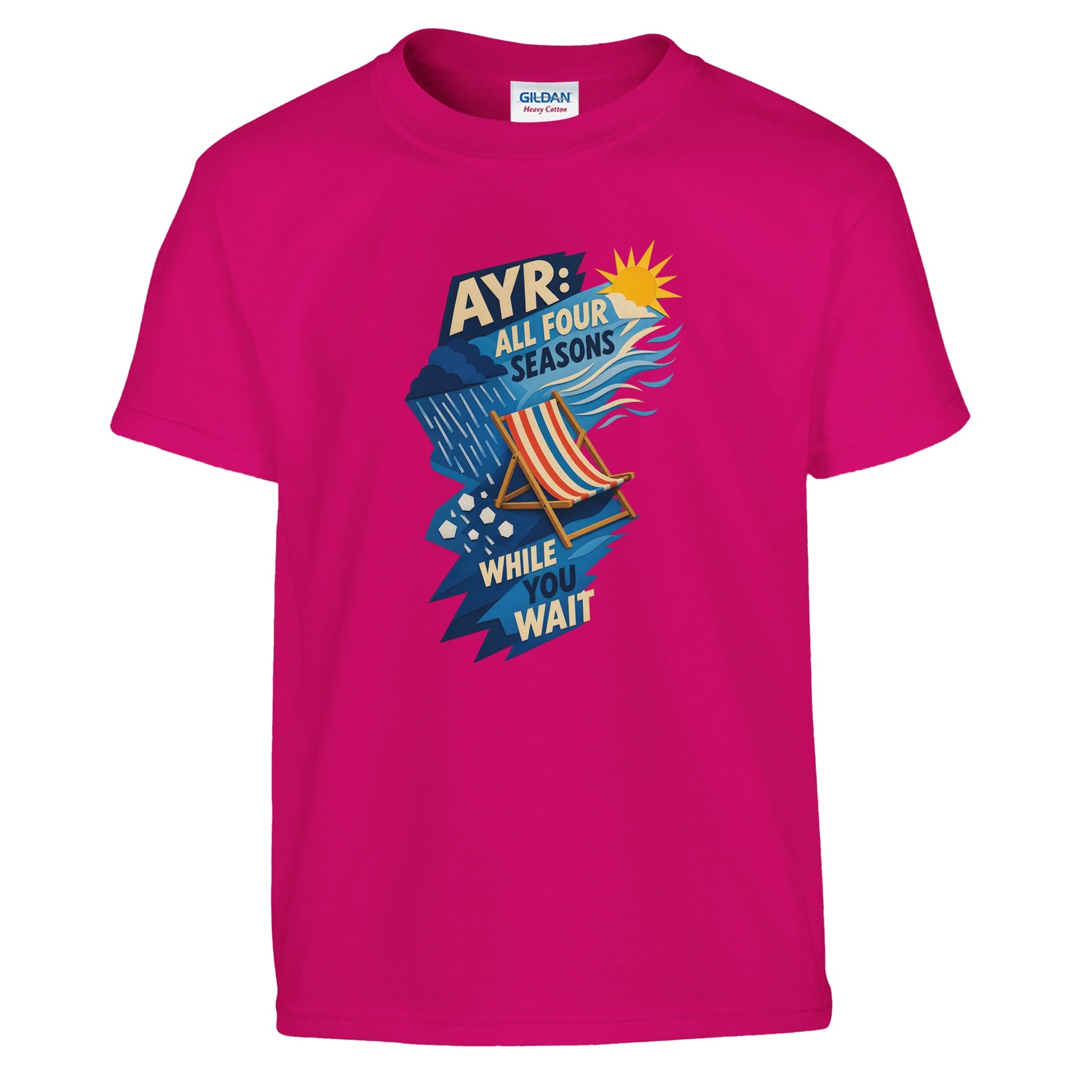 Ayr: All Four Seasons While You Wait Kids' T-shirt — product view 11