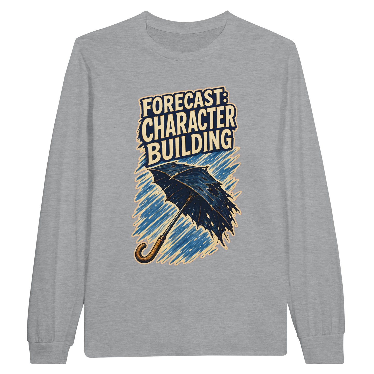 Forecast: Character Building – British Weather Long-Sleeve T-shirt — product view 10
