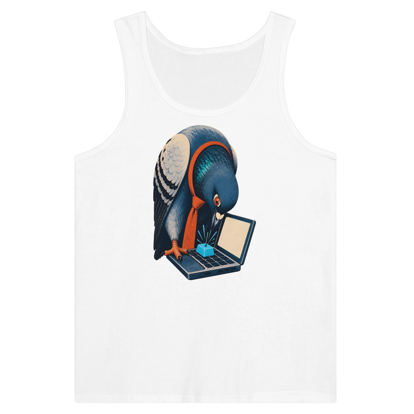 Pigeon Hits Send Premium Unisex Tank Top
