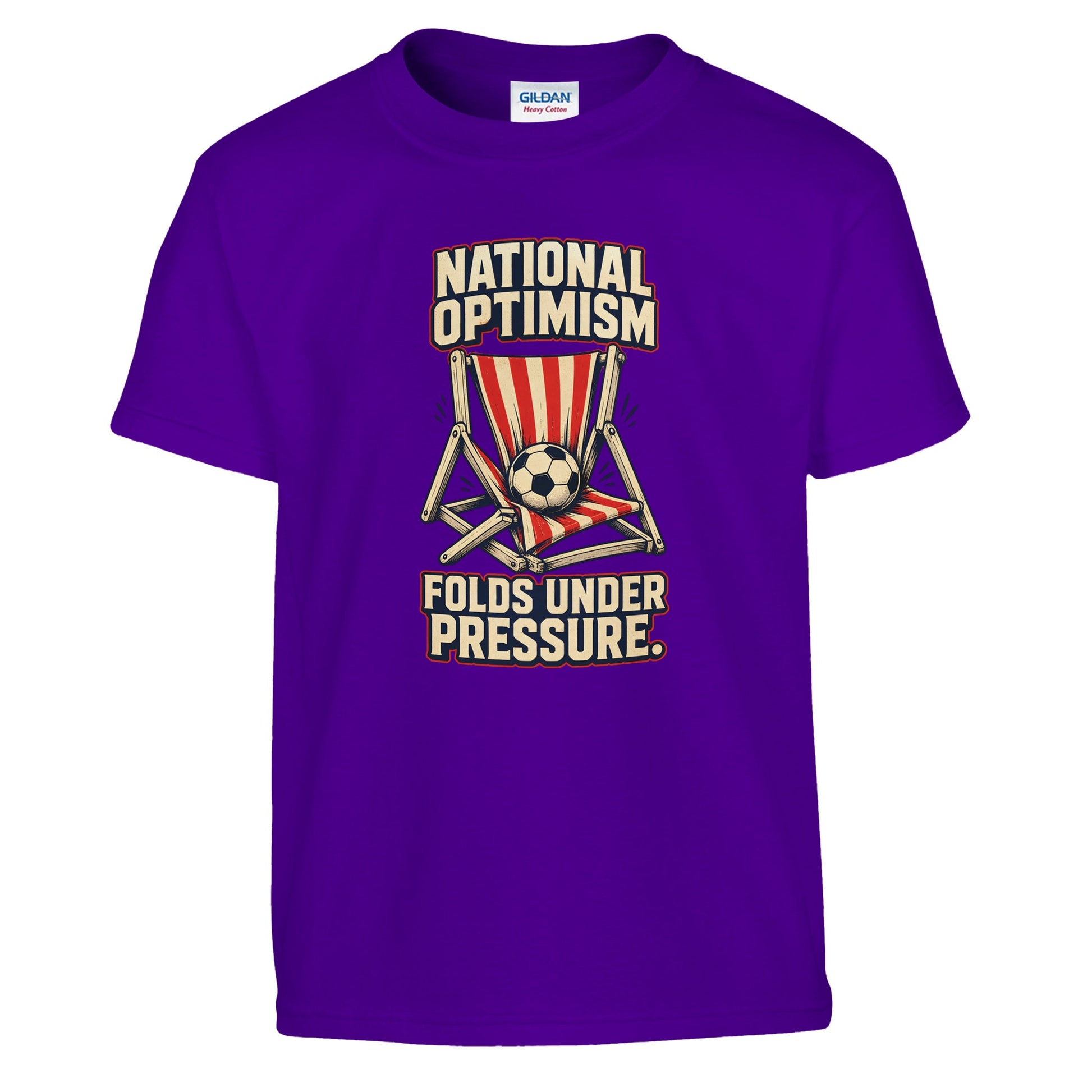 National Optimism Folds Under Pressure Football Kids' T-shirt — product view 6
