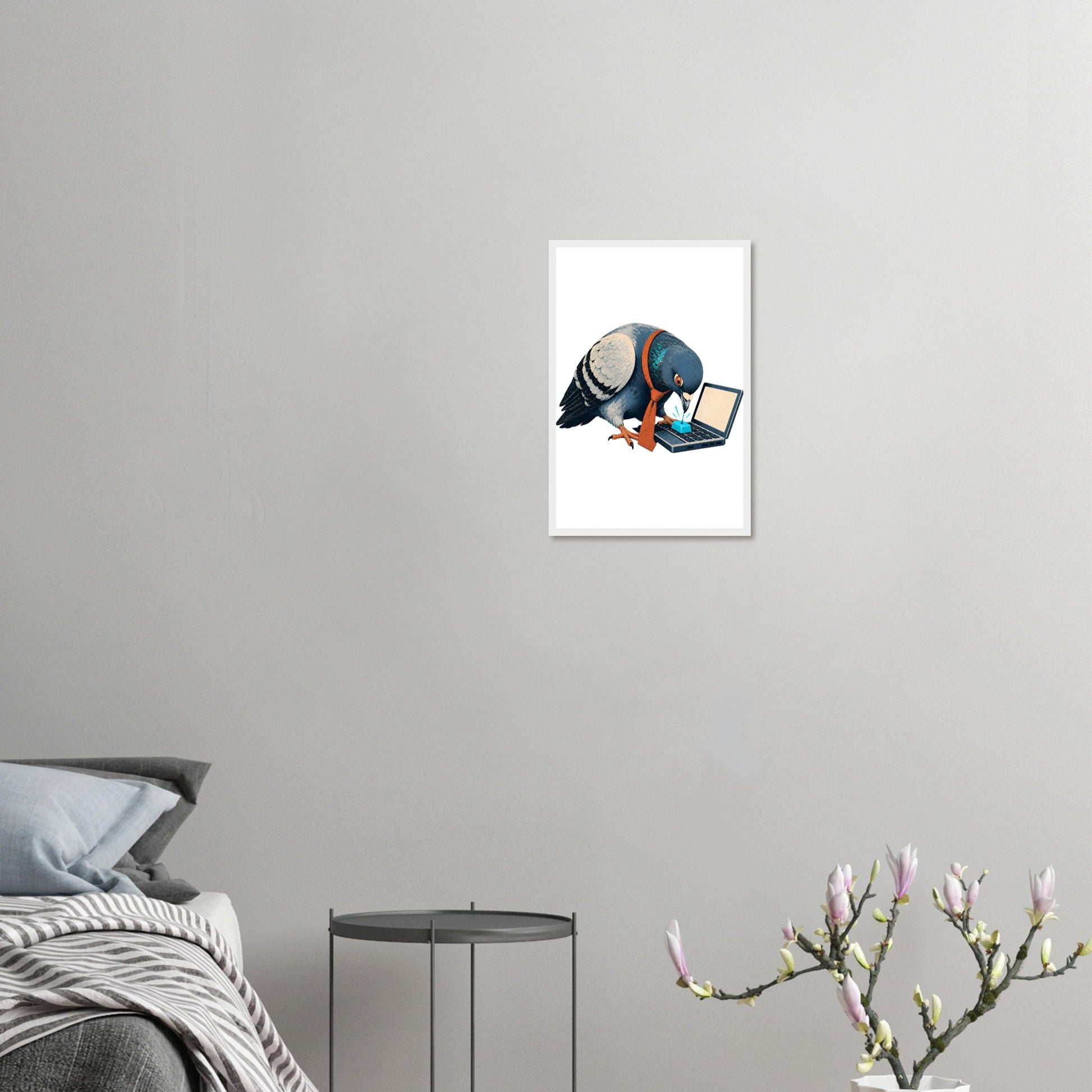 Pigeon Hits Send Framed Wall Art — product view 10
