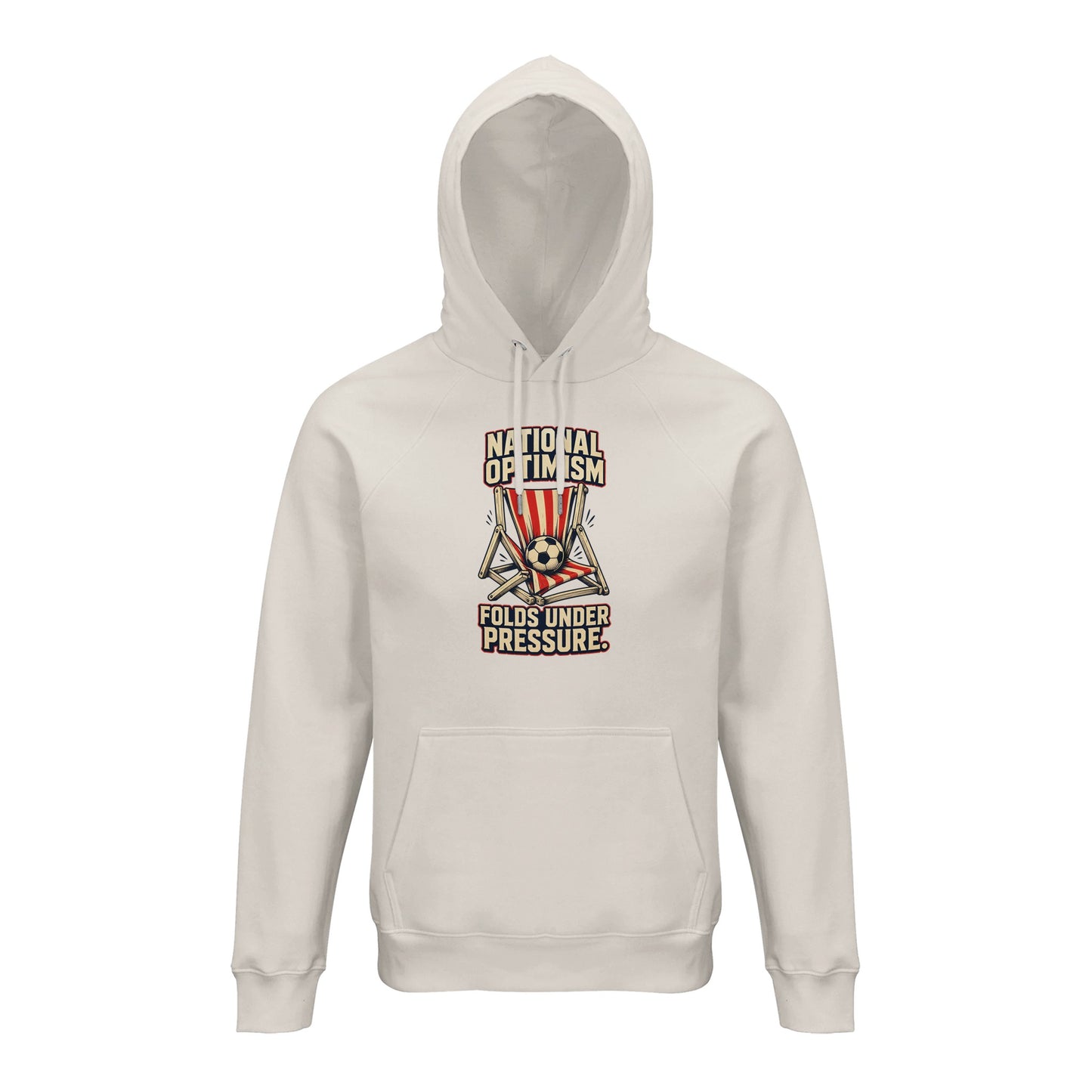 National Optimism Folds Under Pressure Football Hoodie — product view 1