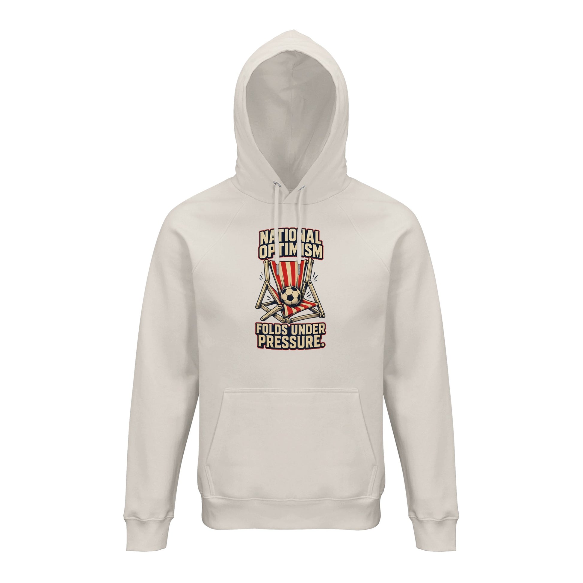 National Optimism Folds Under Pressure Football Hoodie — product view 1