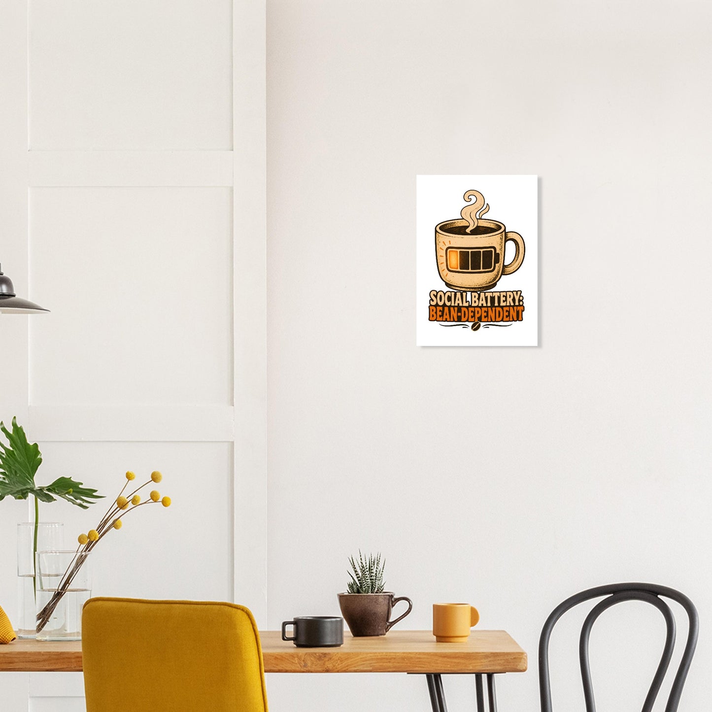 Social Battery: Bean-Dependent Graphic Poster — product view 10