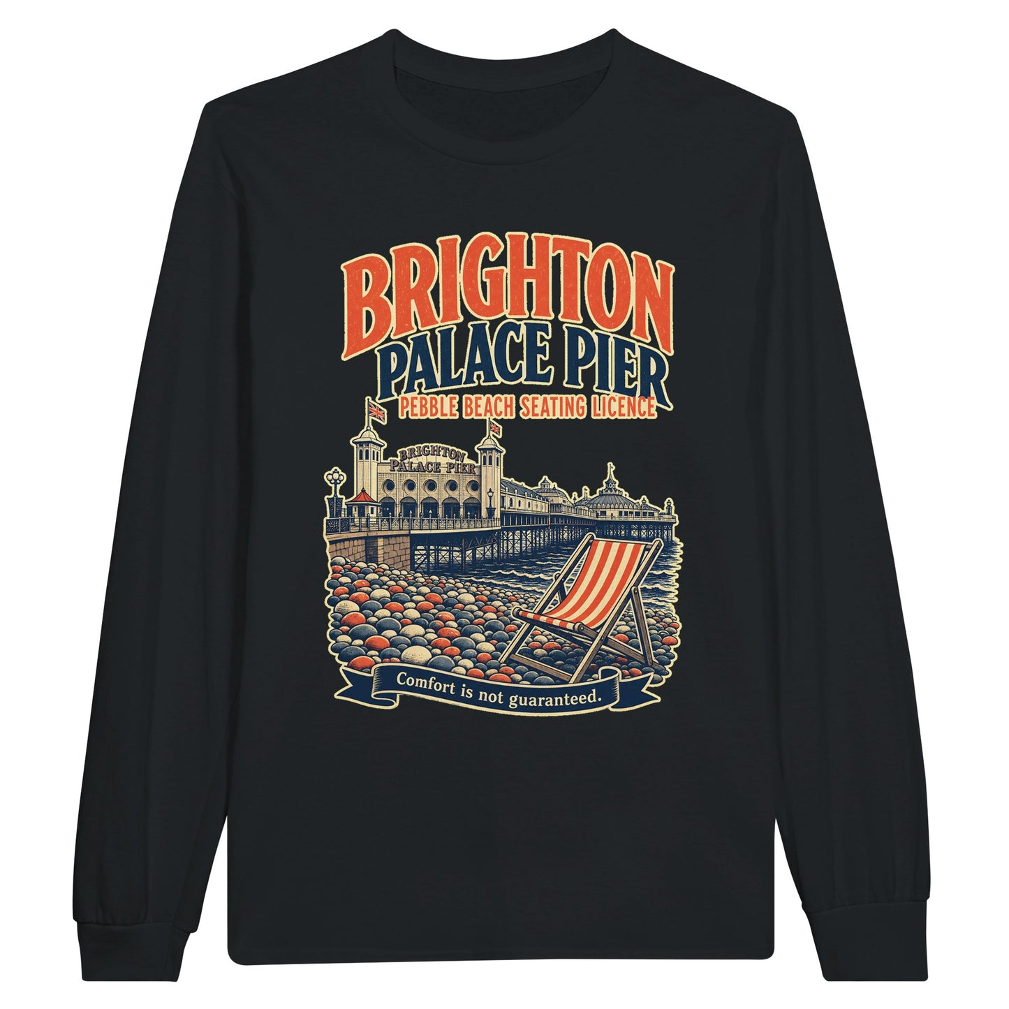 Brighton Pebble Beach Seating Licence Long-Sleeve T-shirt — product view 7