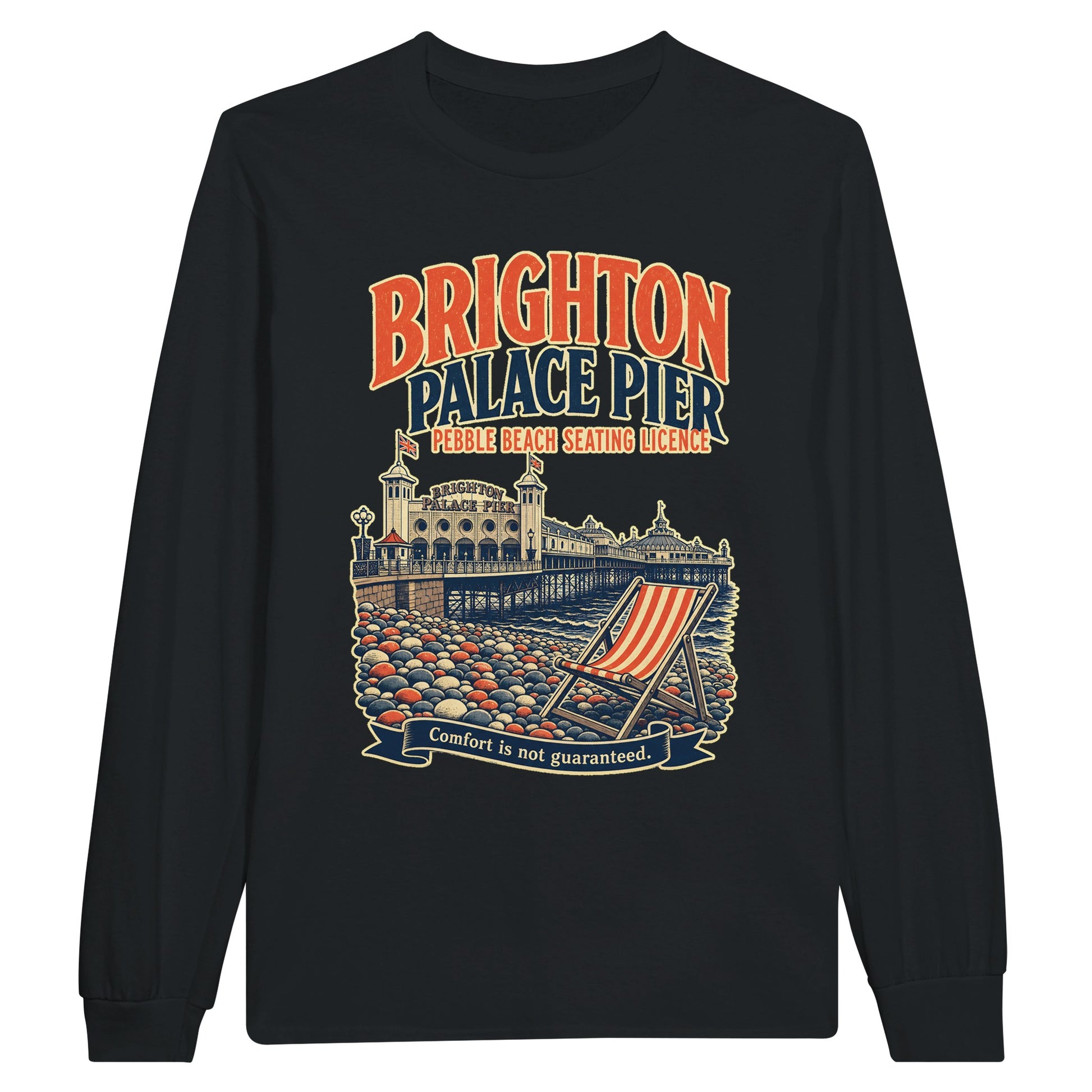 Brighton Pebble Beach Seating Licence Long-Sleeve T-shirt — product view 7
