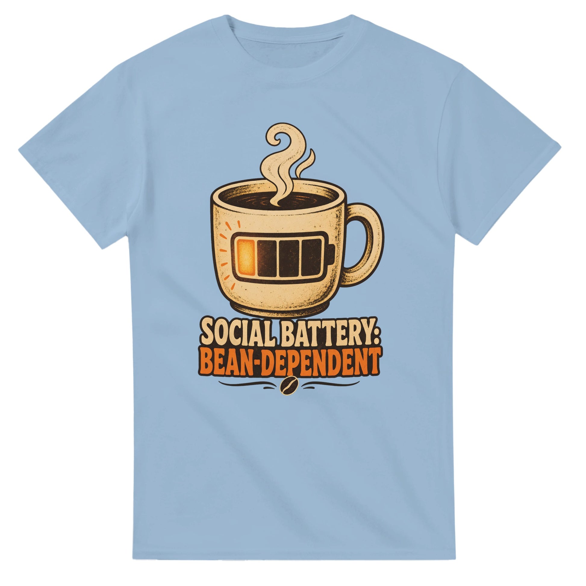 Social Battery: Bean-Dependent Graphic T-shirt — product view 3