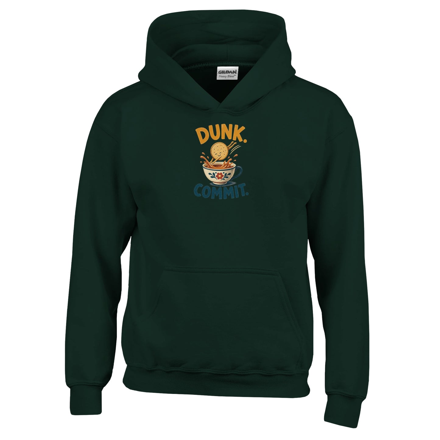 Dunk. Commit. Tea Biscuit Graphic Kids' Hoodie — product view 12