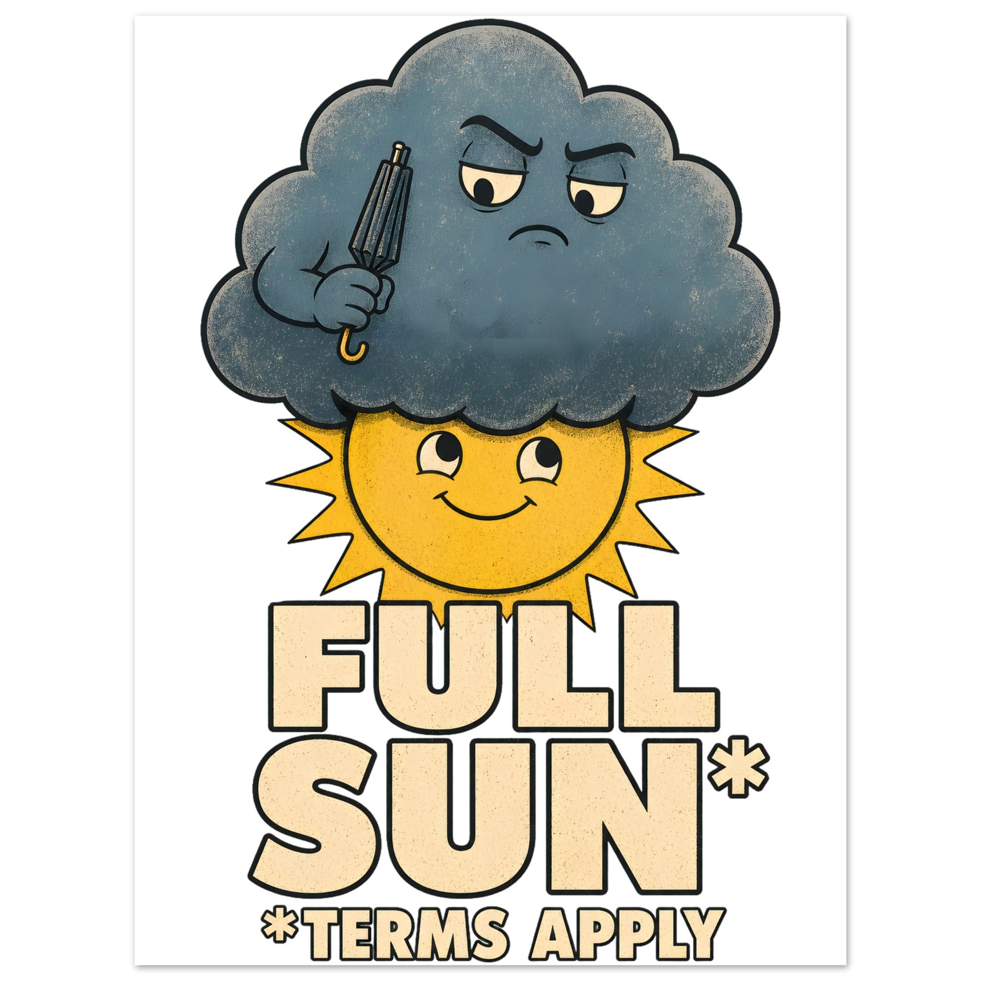 Full Sun, Terms Apply Weather Graphic Aluminium Print — product view 1