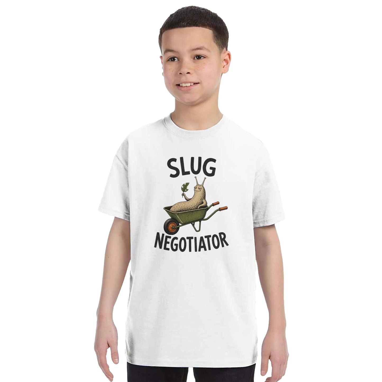 Slug Negotiator Garden Graphic Kids' T-shirt — product view 3
