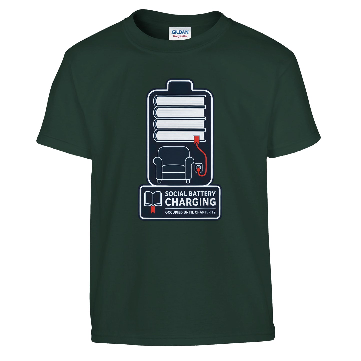 Social Battery Charging Kids' T-shirt — product view 13