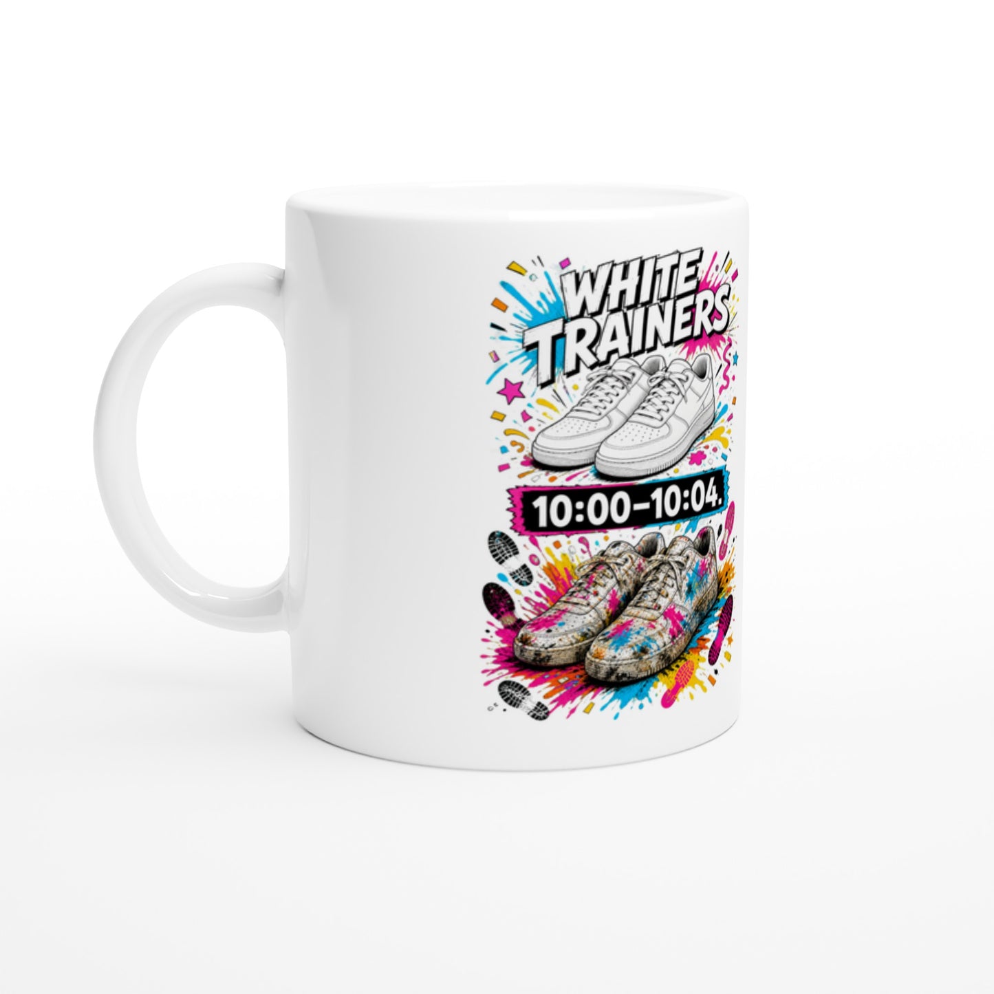 White Trainers: 10:00–10:04 Mug — product view 2