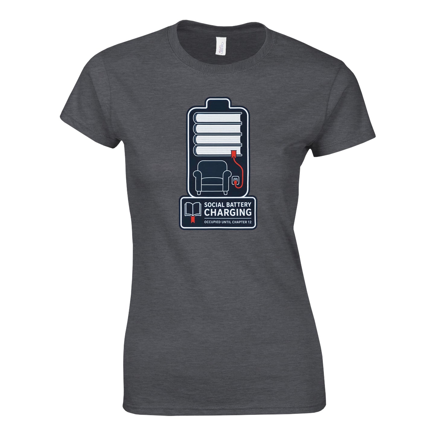 Social Battery Charging Women's T-shirt — product view 4