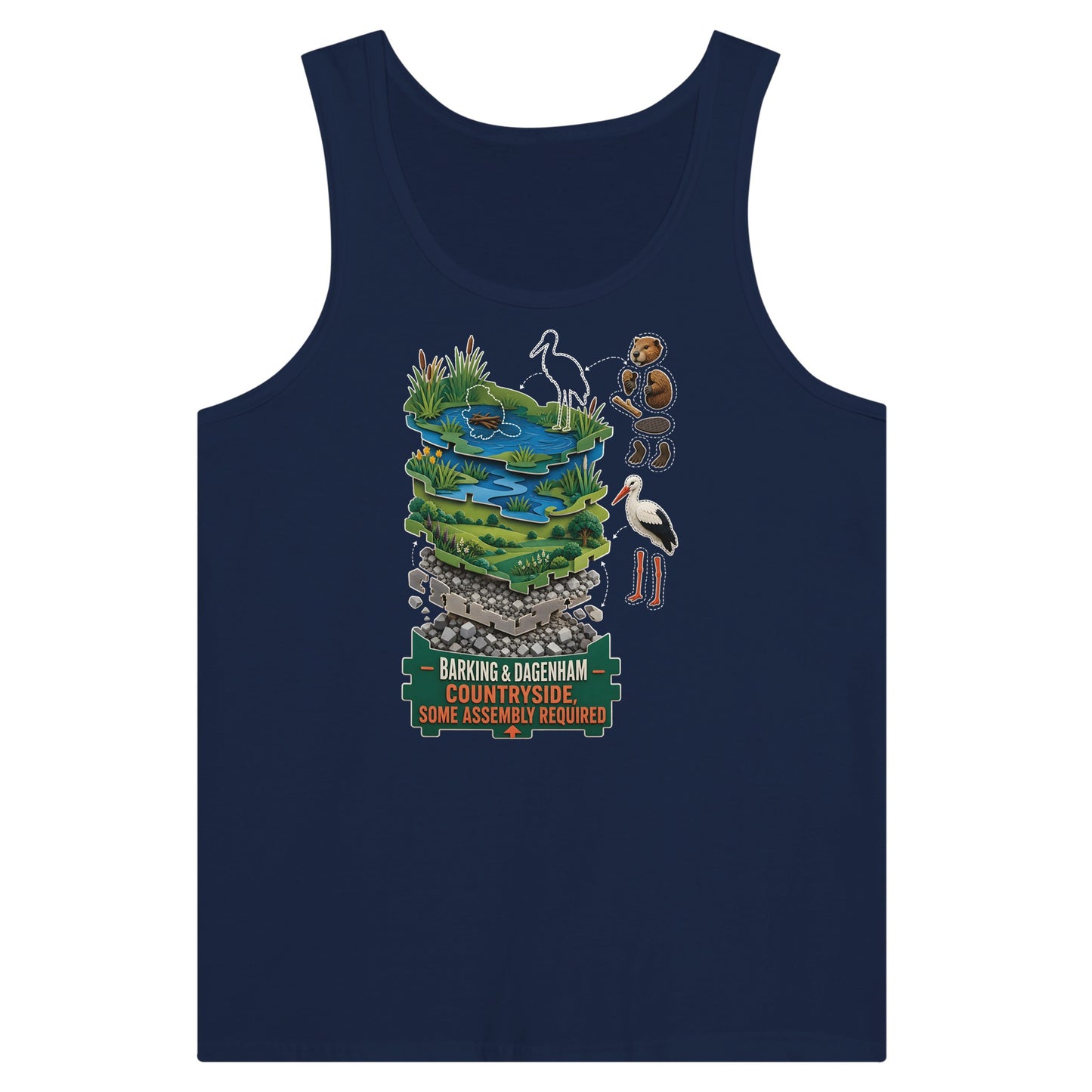 Barking & Dagenham Countryside Premium Unisex Tank Top — product view 9