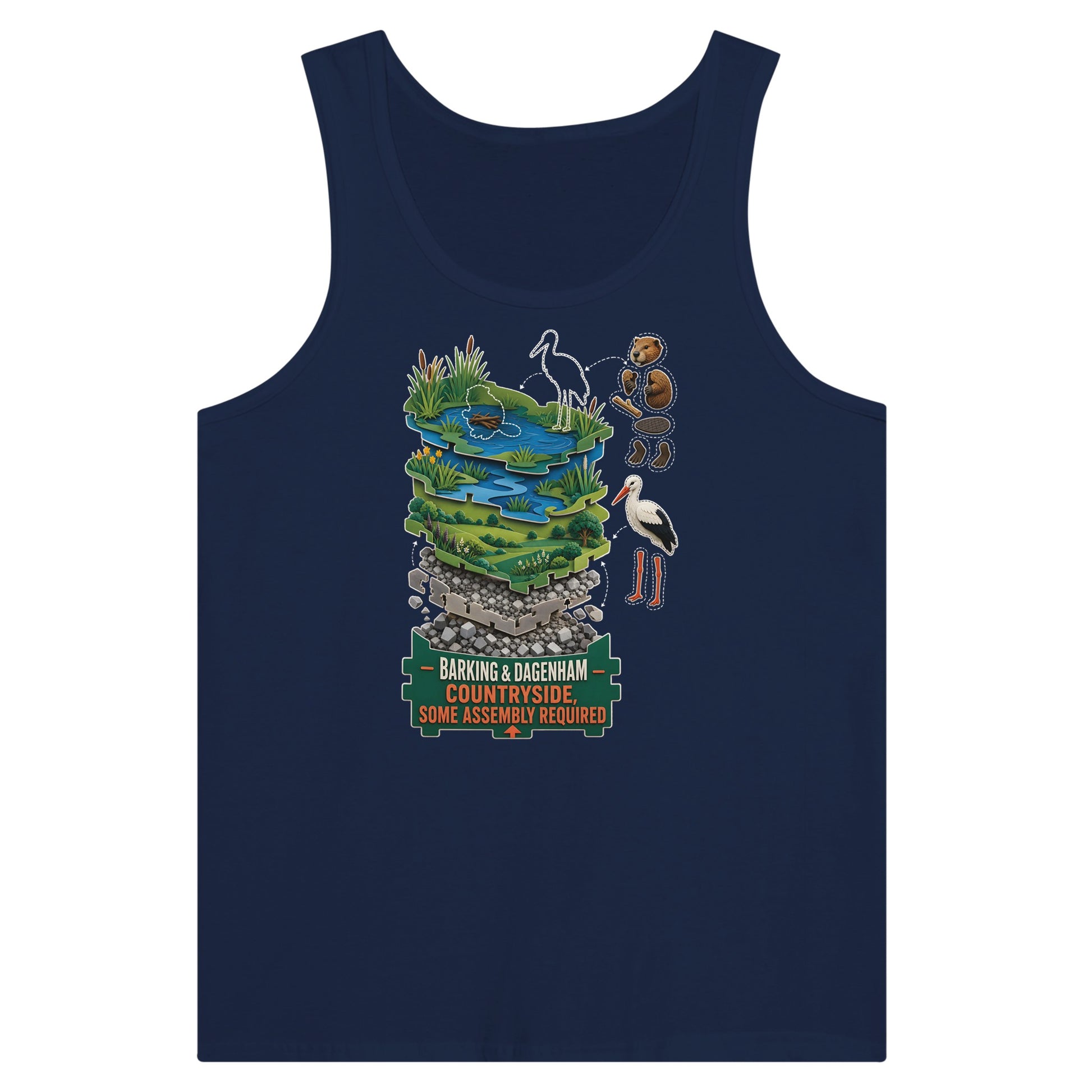 Barking & Dagenham Countryside Premium Unisex Tank Top — product view 9